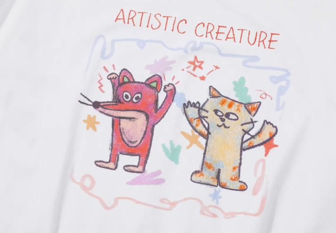 CPGN STUDIO / DTP Fox Cats Short T-shirt / White /  JUL25