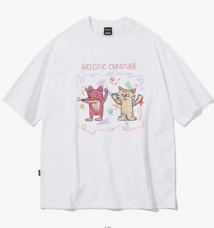 CPGN STUDIO / DTP Fox Cats Short T-shirt / White /  JUL25