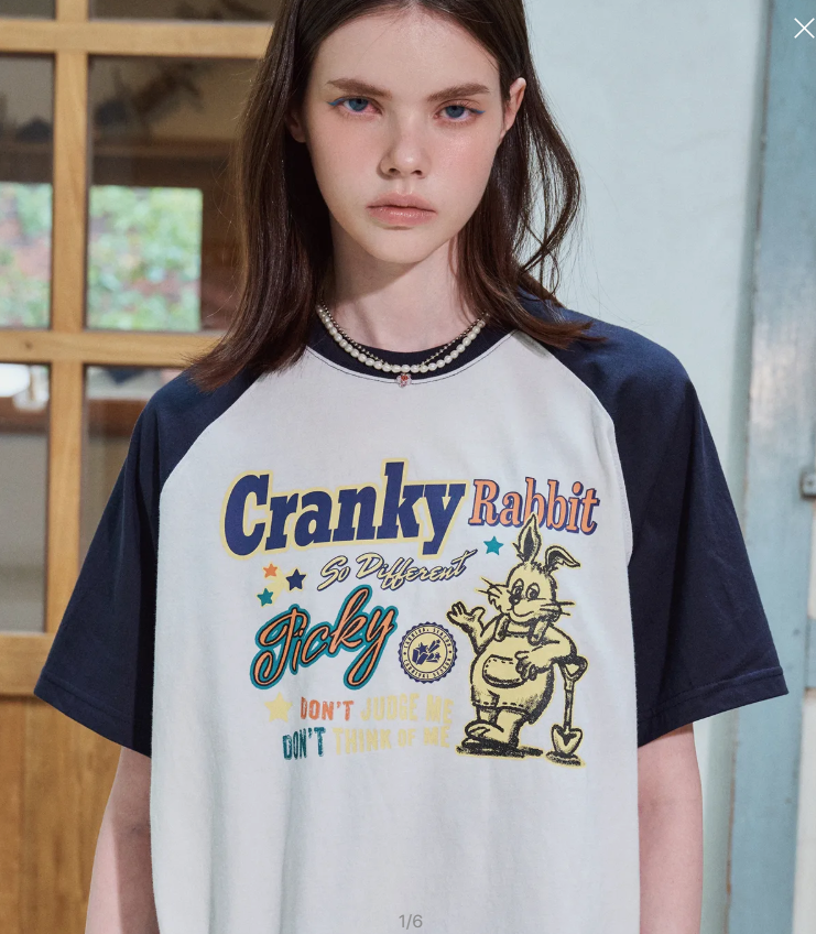 CPGN STUDIO / Cranky Rabbit Reglan Short T-shirt / White /  JUL25