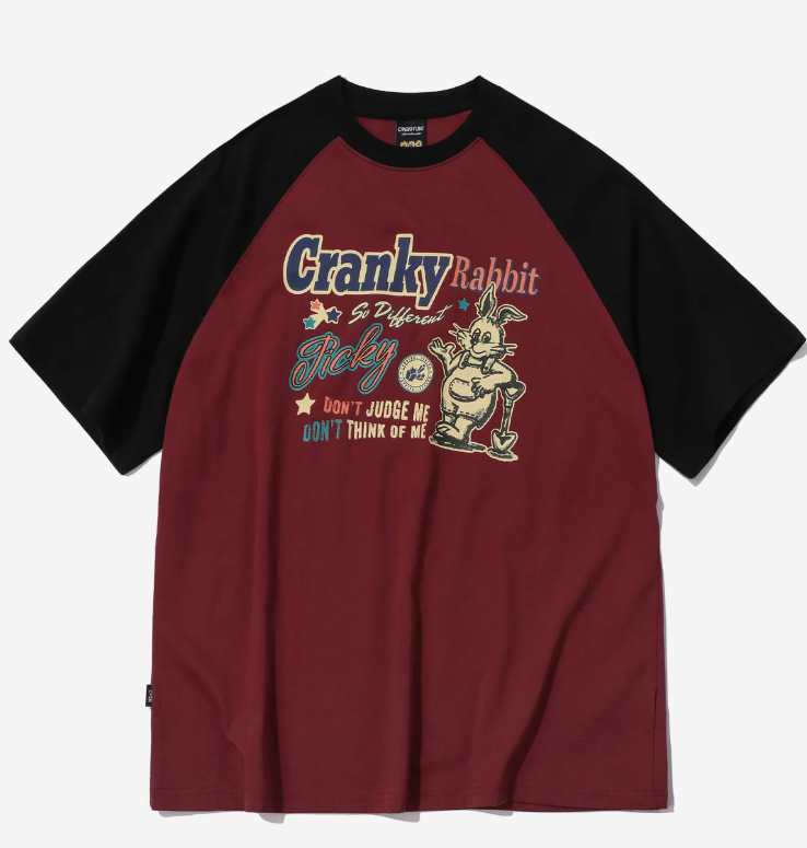 CPGN STUDIO / Cranky Rabbit Reglan Short T-shirt / Burgundy /  JUL25