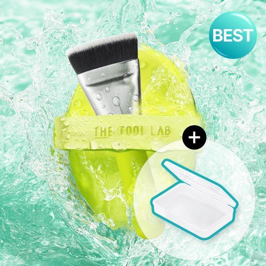 THE TOOL LAB 完美服貼水感雙效粉撲 + 粉底掃