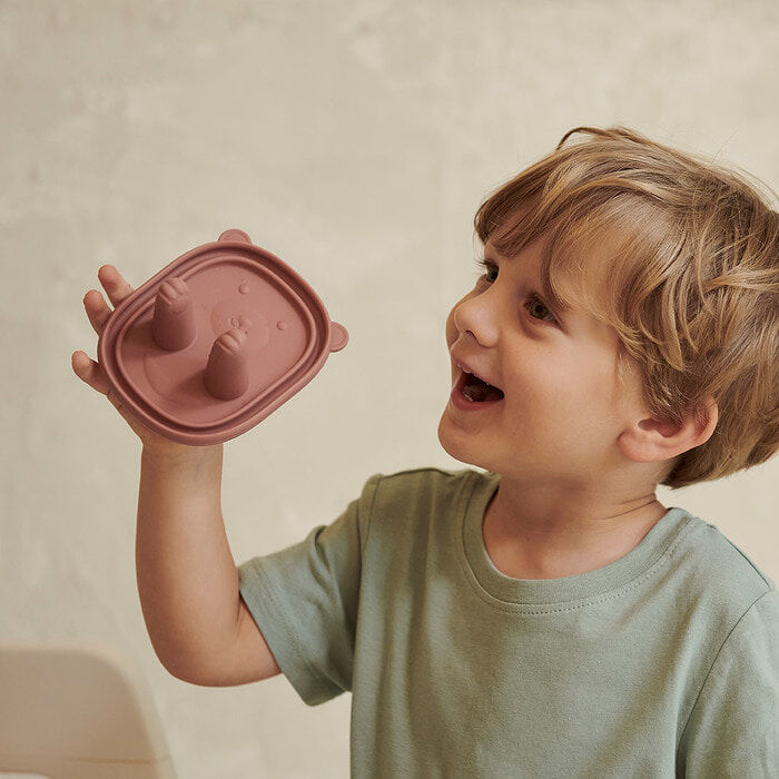 Firgi 可愛熊熊硅膠食物盒（不髒手｜可愛小熊握把設計｜100%韓國食品級硅膠製造）