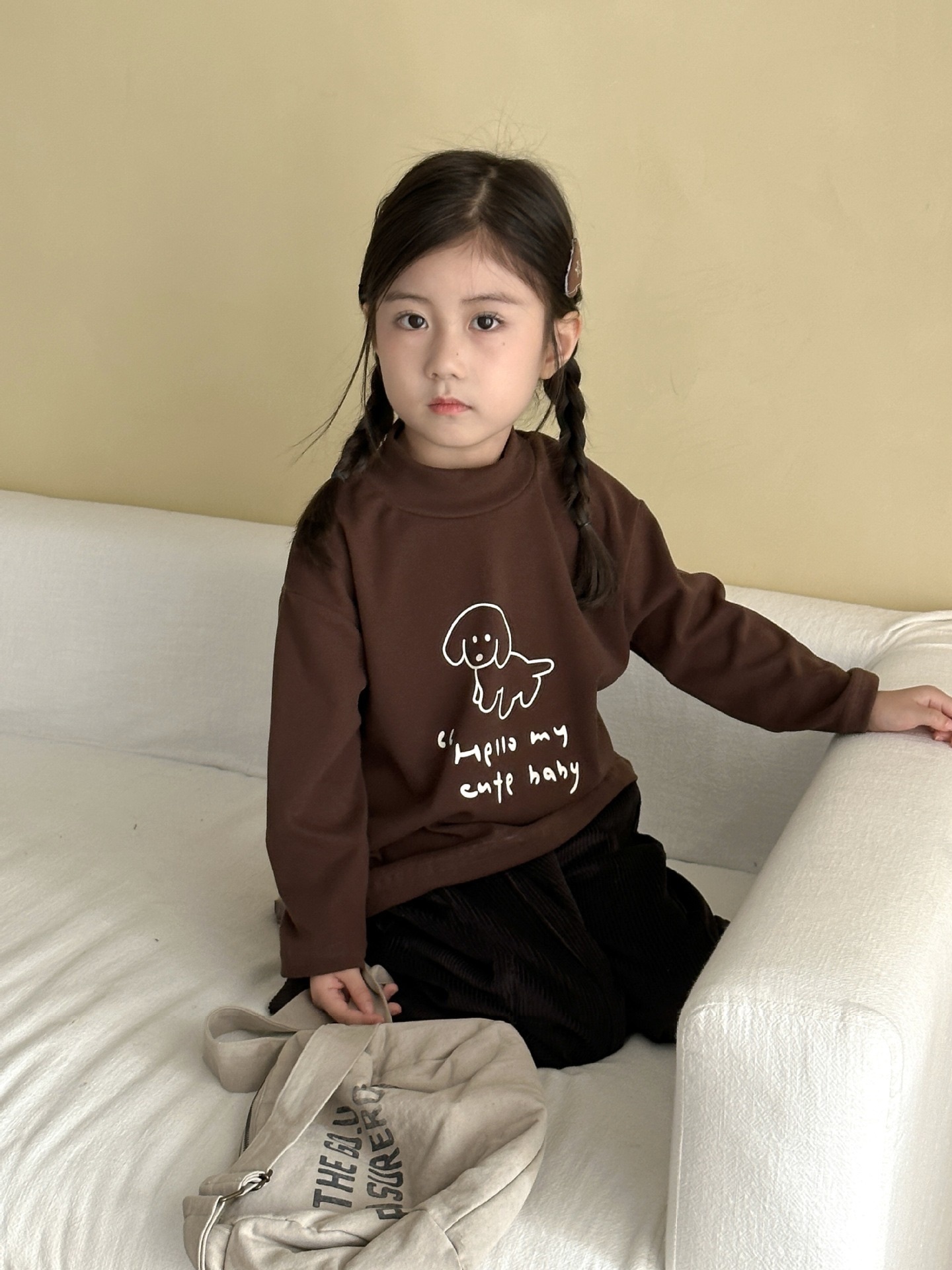 可愛小狗狗德絨立領上衣