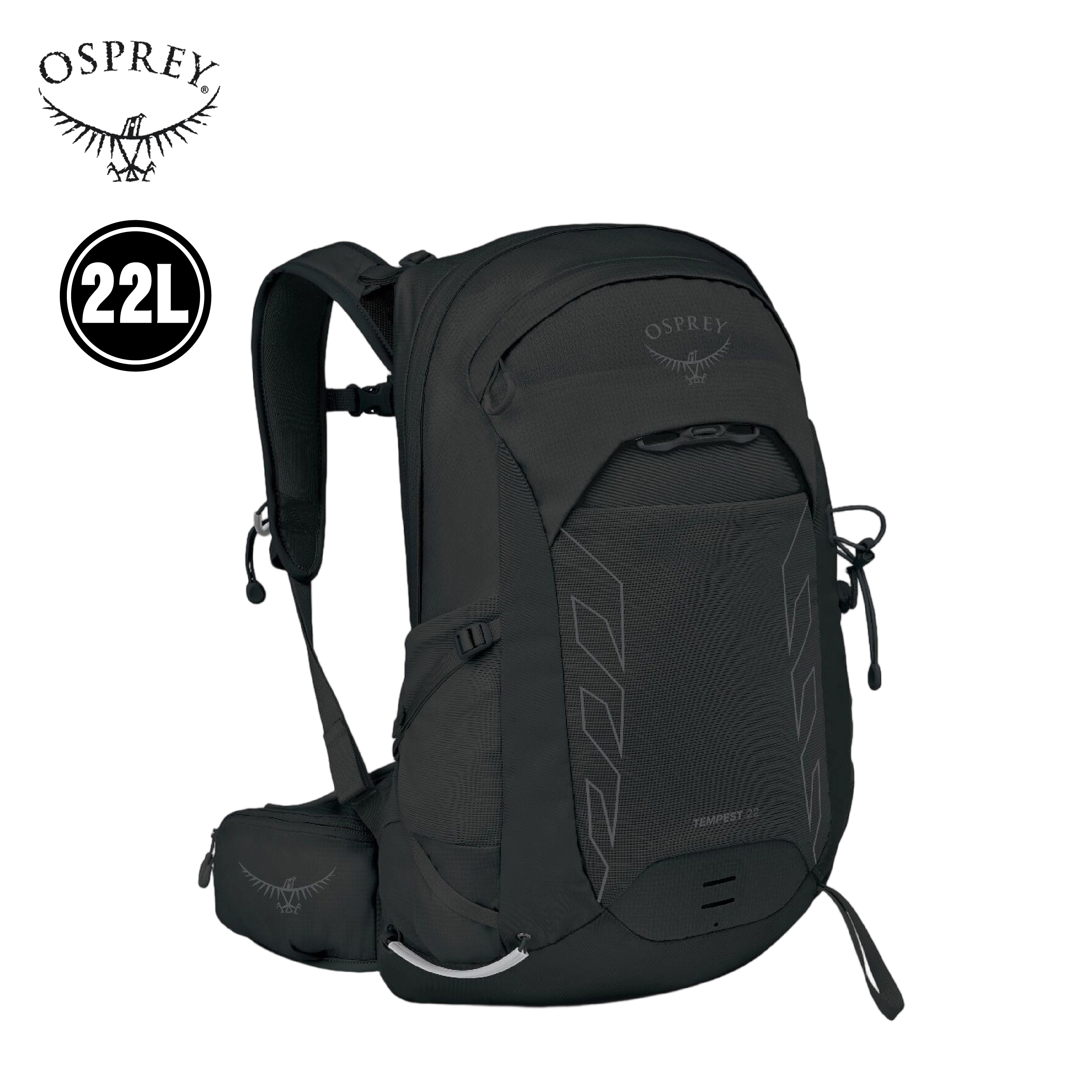 OSPREY 美國 Tempest 22L 登山背包 (黑煤灰色)  71OS006800