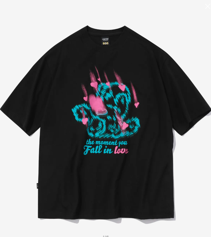 CPGN STUDIO / Heart Bang Puppy Short T-shirt  / Black /   JUL25