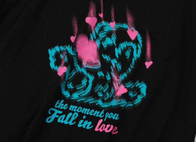 CPGN STUDIO / Heart Bang Puppy Short T-shirt  / Black /   JUL25