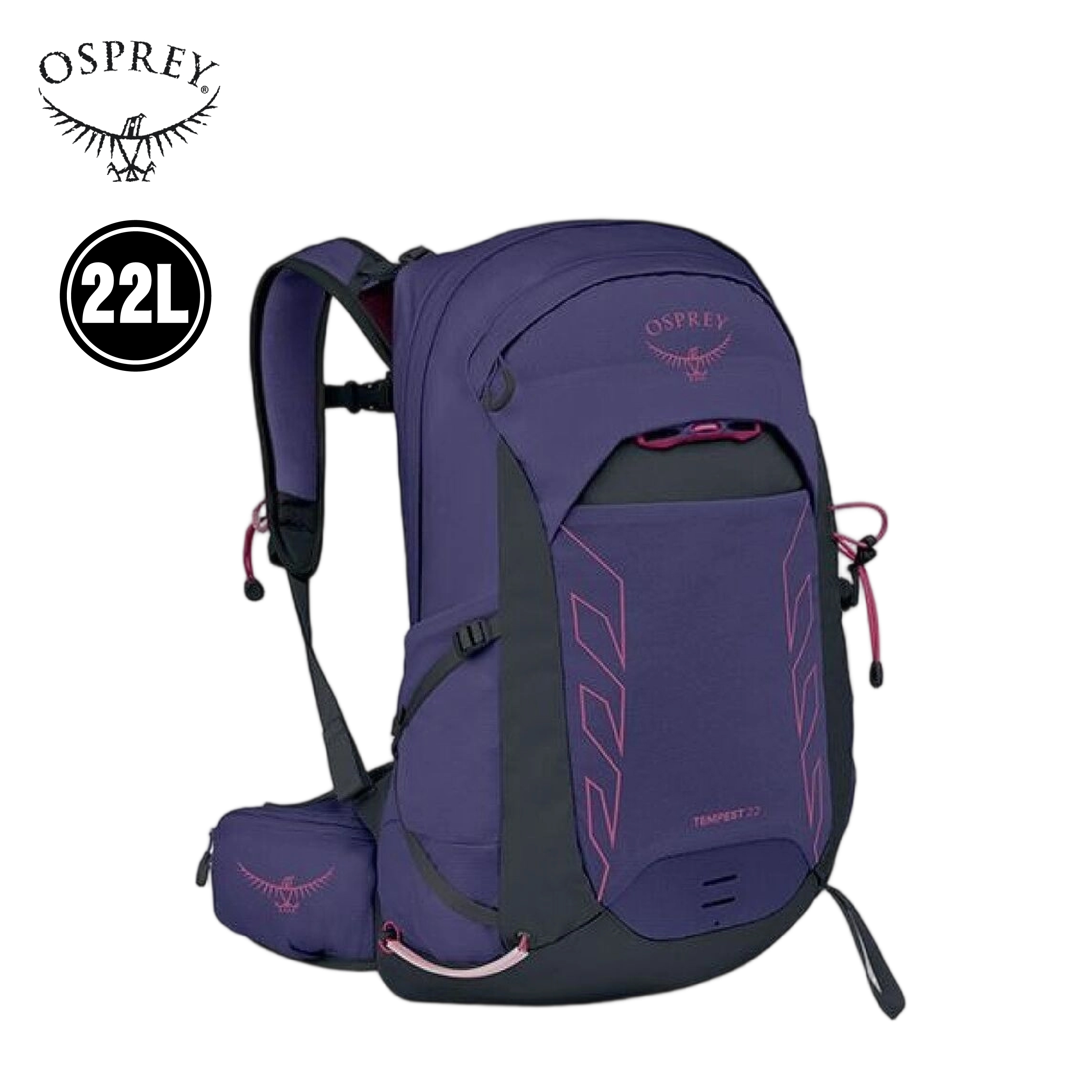 OSPREY 美國 Tempest 22L 登山背包 (深紫/熱點粉紅色)  71OS006805