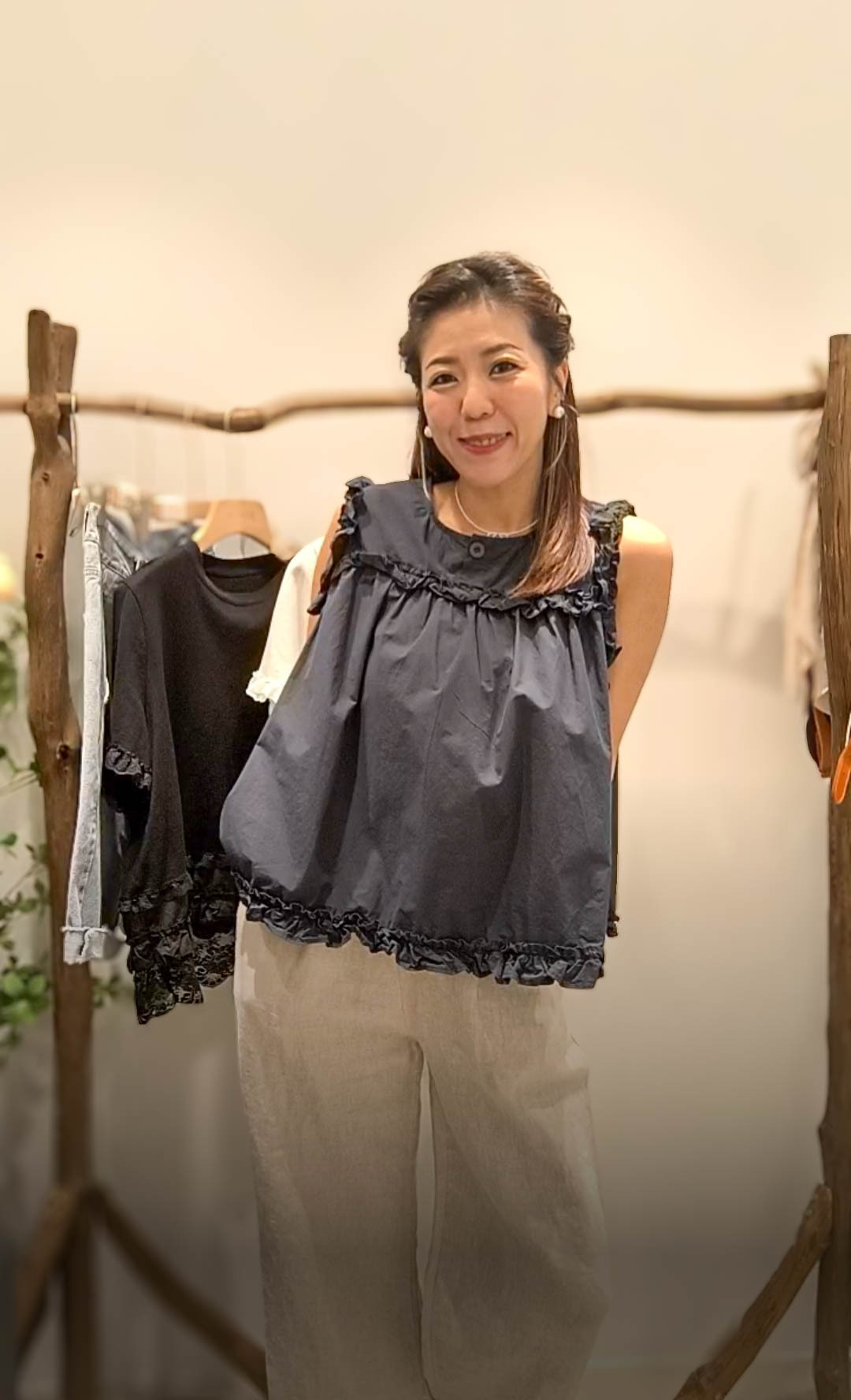 🥰PM_K5813  ▶️木耳邊娃娃背心 👉B:140cm L:58cm