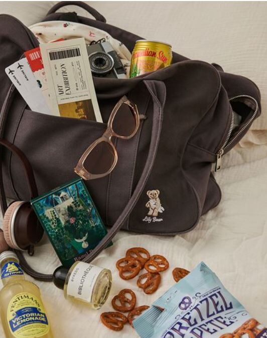 [預購] LILY BROWN Lily Bear 小熊刺繡旅行波士頓包