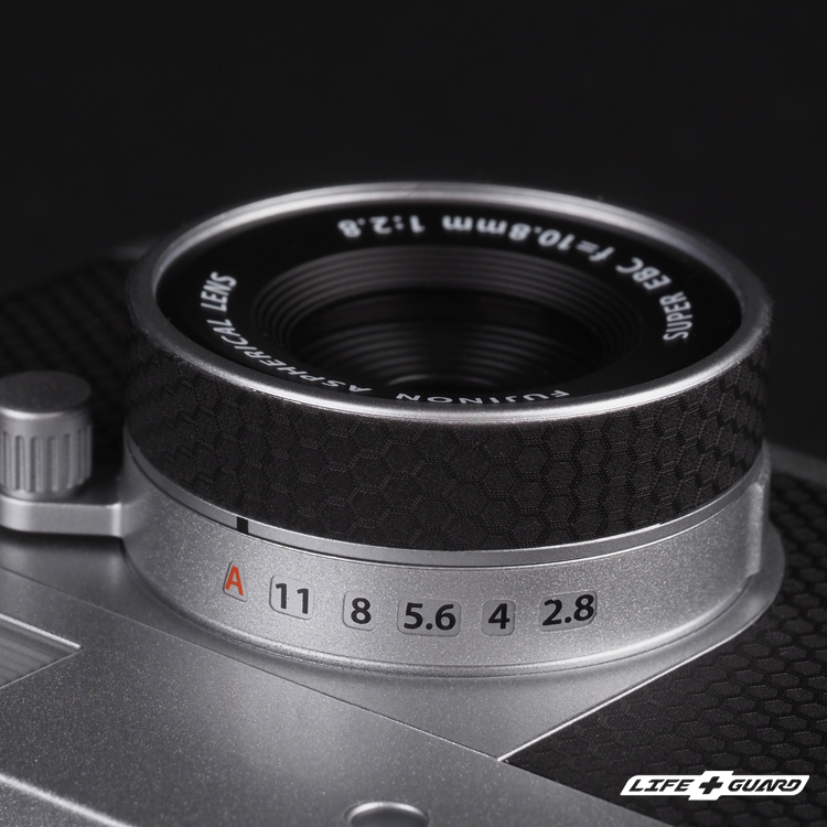 LIFE+GUARD 相機貼膜安裝示意，適用 FUJIFILM X-HF1 X half