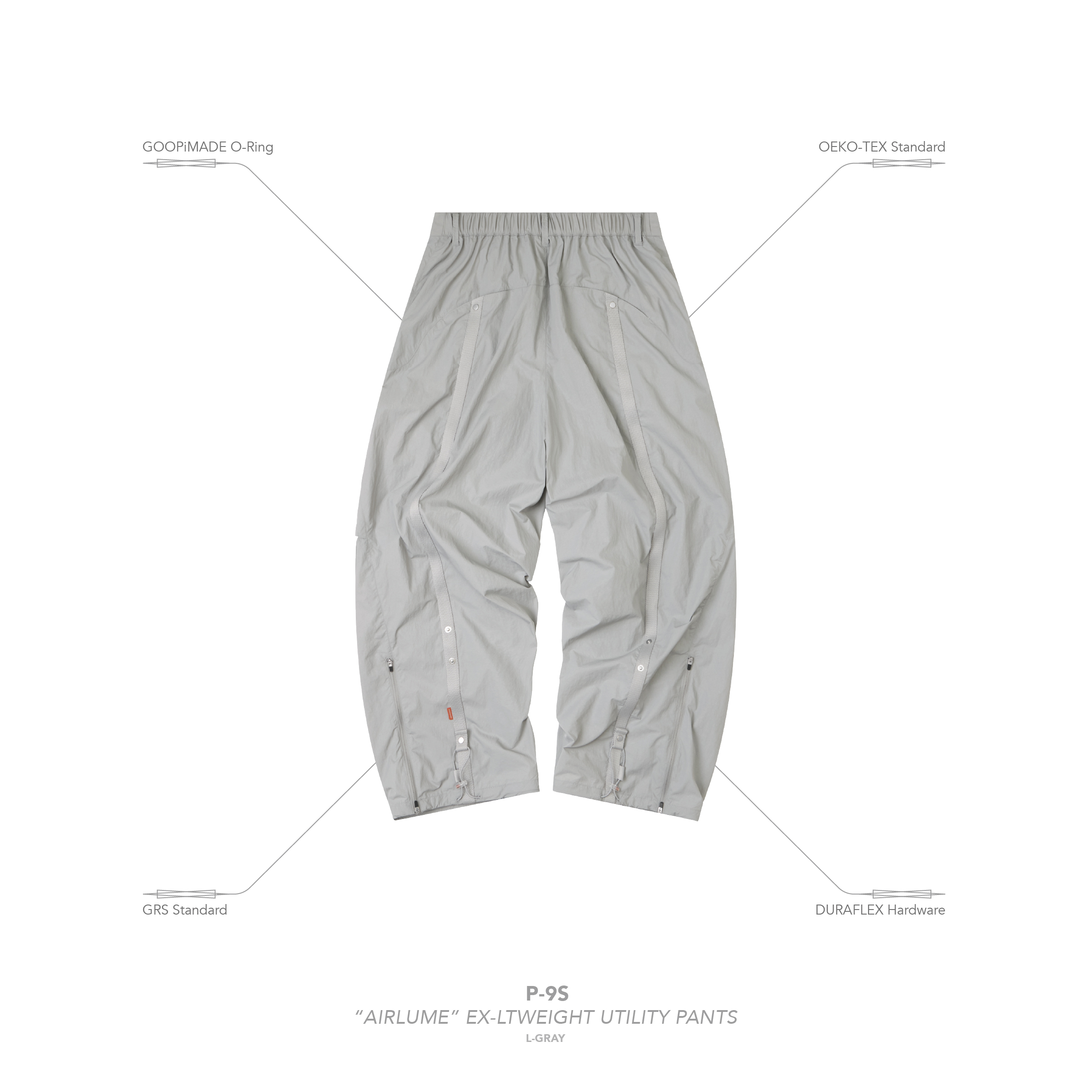 P-9S “AirLume” Ex-LtWeight Utility Pants - L-Gray