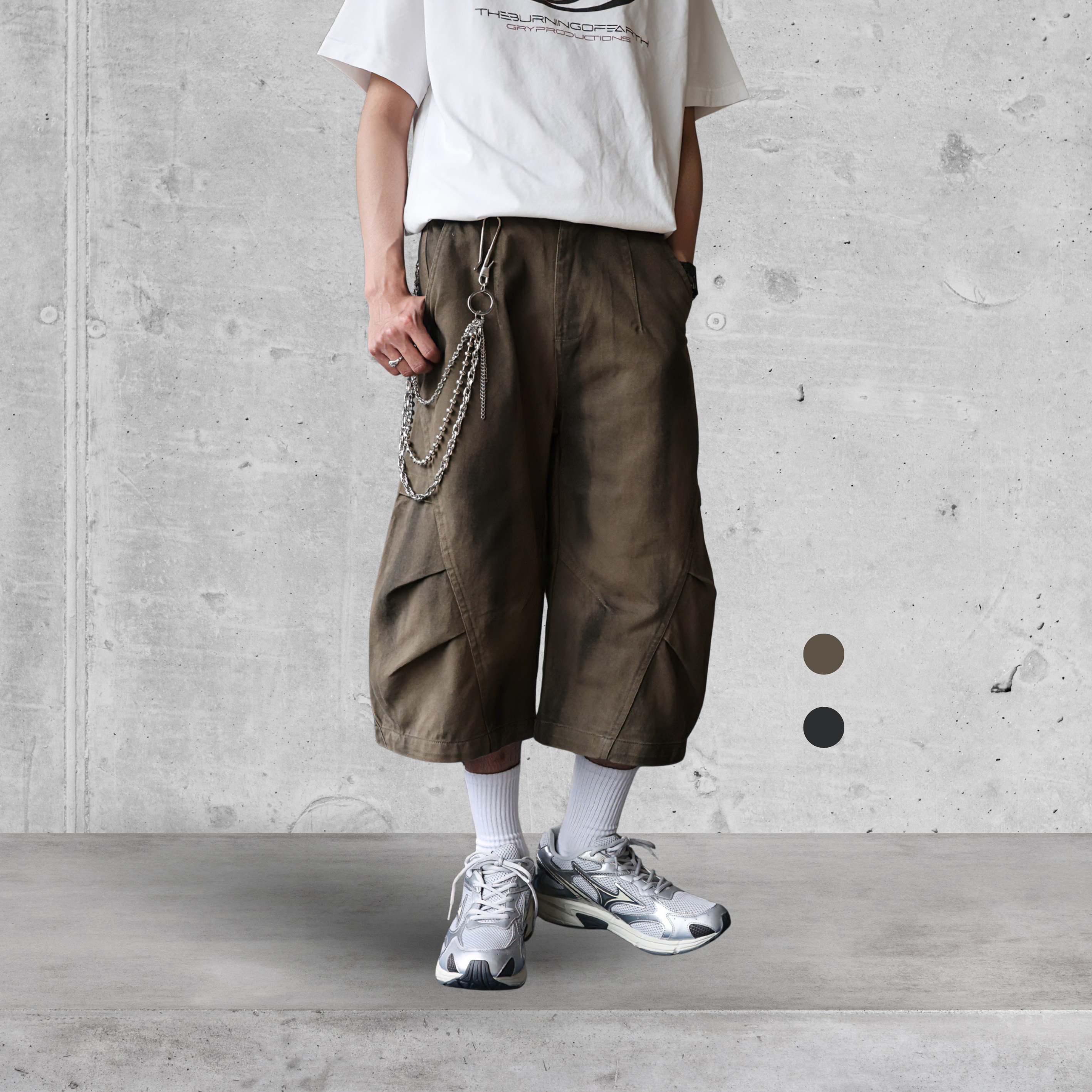 （現貨）售完不補 P004 美式 仿舊 漸層刷染 七分褲