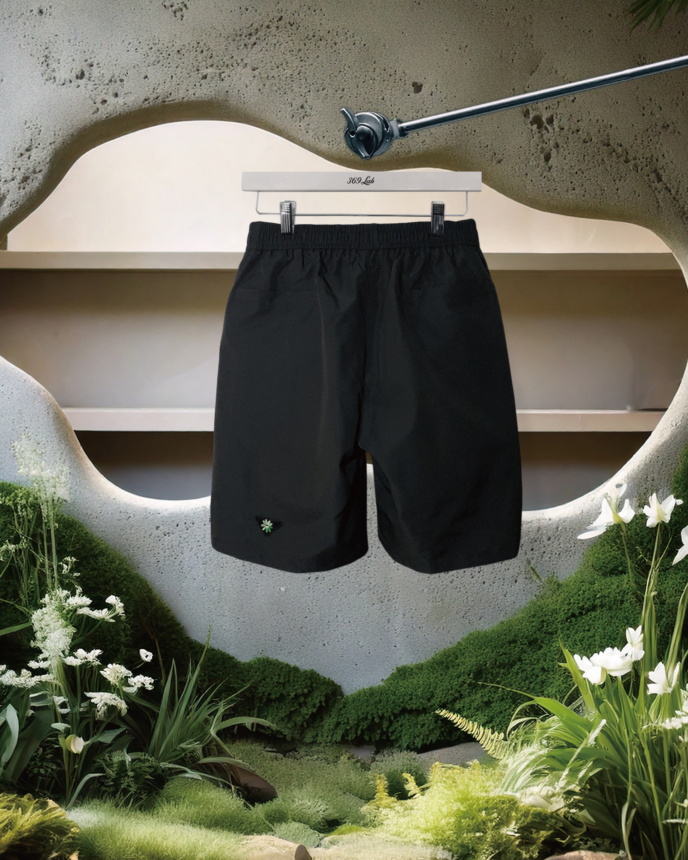 369Lab Trimming Woven Shorts- Black