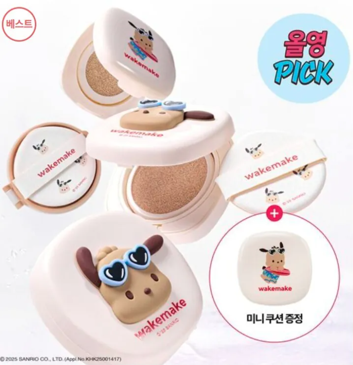 韓國WAKEMAKE x Pochacco Seamless Wear Cushion SPF50+/PA+++ 送迷你Cushion