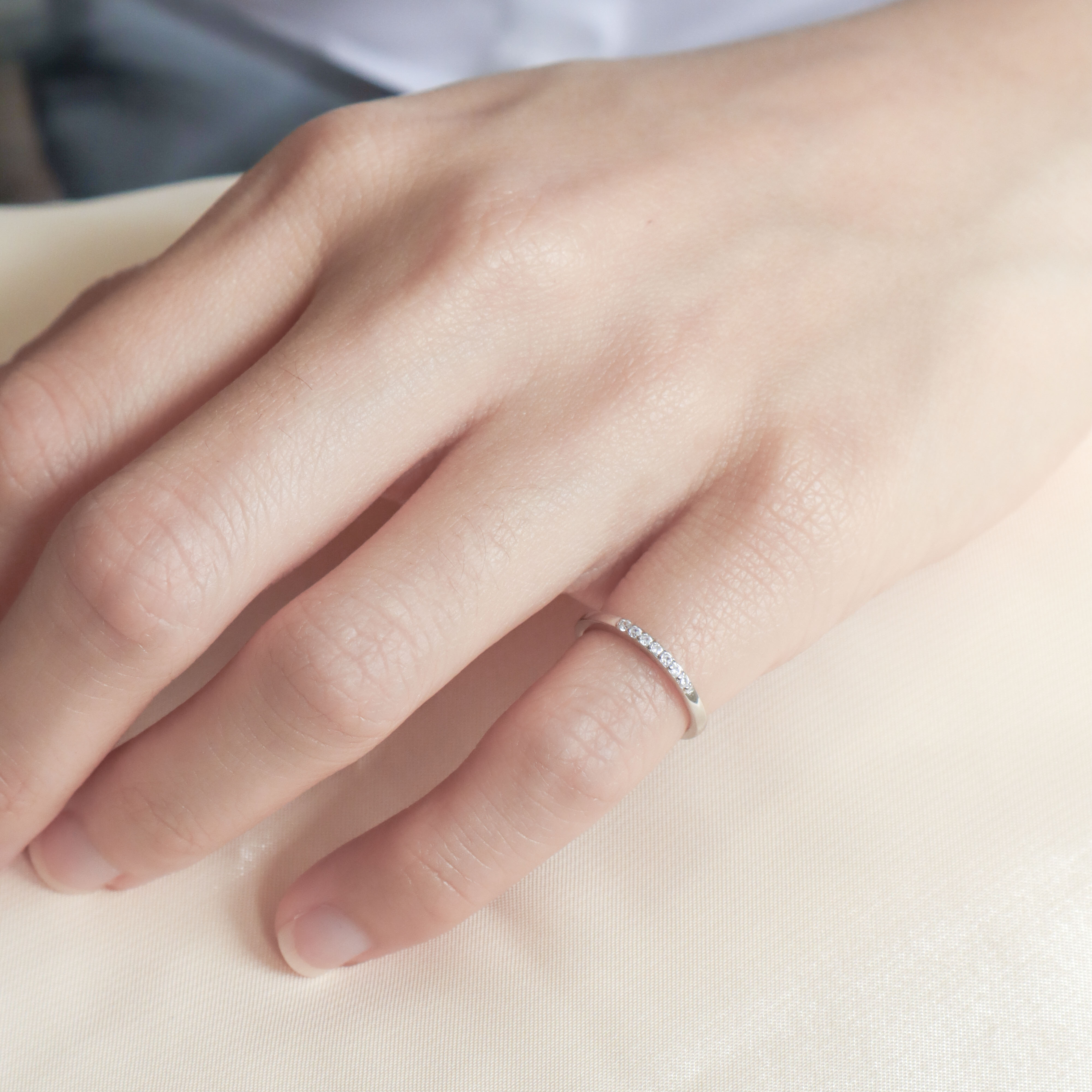 Silver/小排鑽尾戒