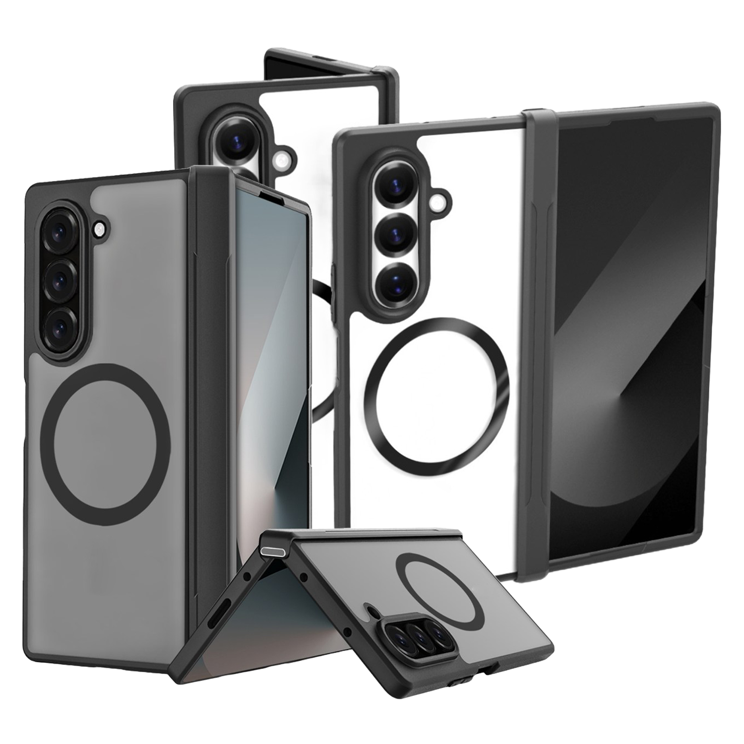 【Fold 7 現貨】XPRO - Mag Armor Lite - Samsung Z Fold 7 Case 透明磨砂磁吸鉸鏈中軸防撞手機保護硬殼