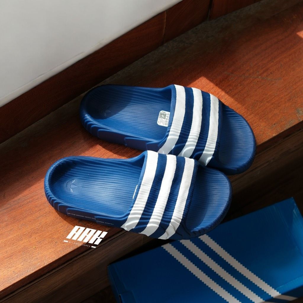 【現貨】LL07121604 Adidas Originals 女裝拖鞋 (藍色白間)