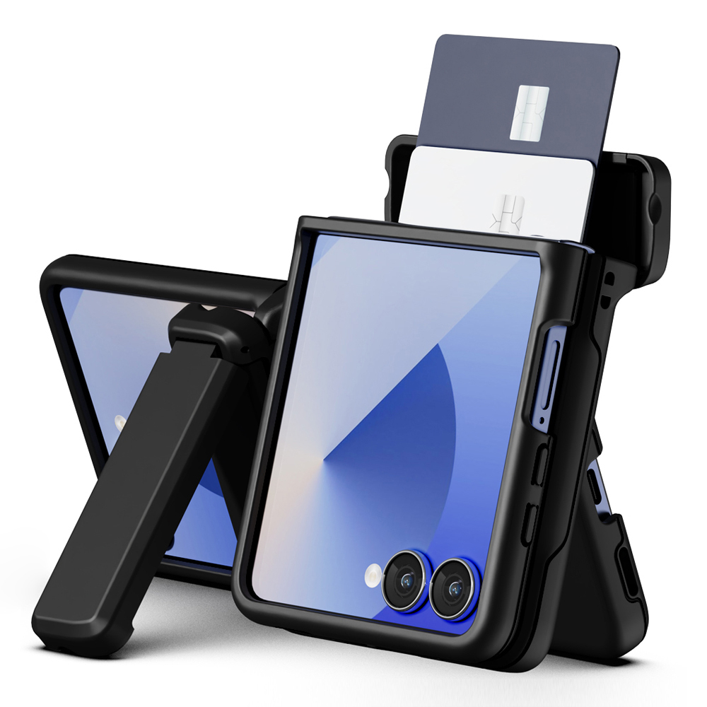 XPRO - Card Stand - Samsung Flip 7 Case 透明插卡槽鉸鏈保護支架手機殼
