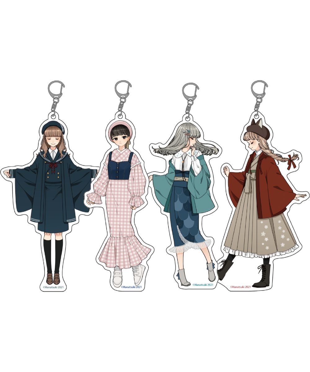 預購-現代創作和服 花月作品集　壓克力鑰匙圈 系列 【日本進口精品】