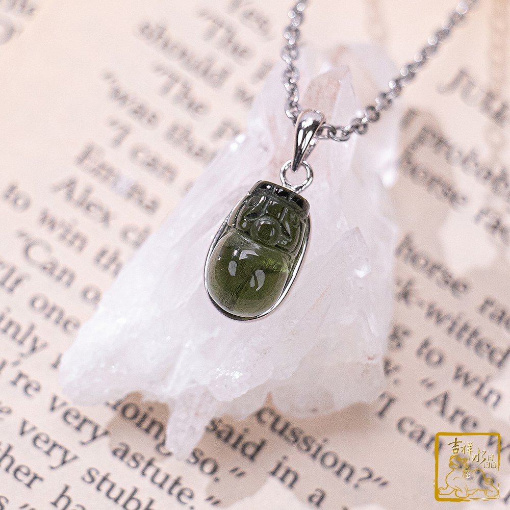 捷克綠玻隕石-捷克隕石貔貅墜 2.2g 財富健康