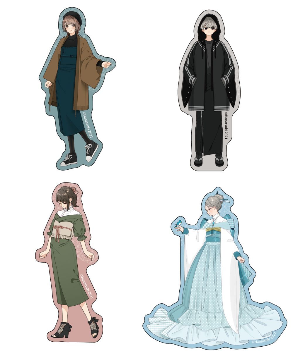 預購-現代創作和服 花月作品集　貼紙 系列 【日本進口精品】