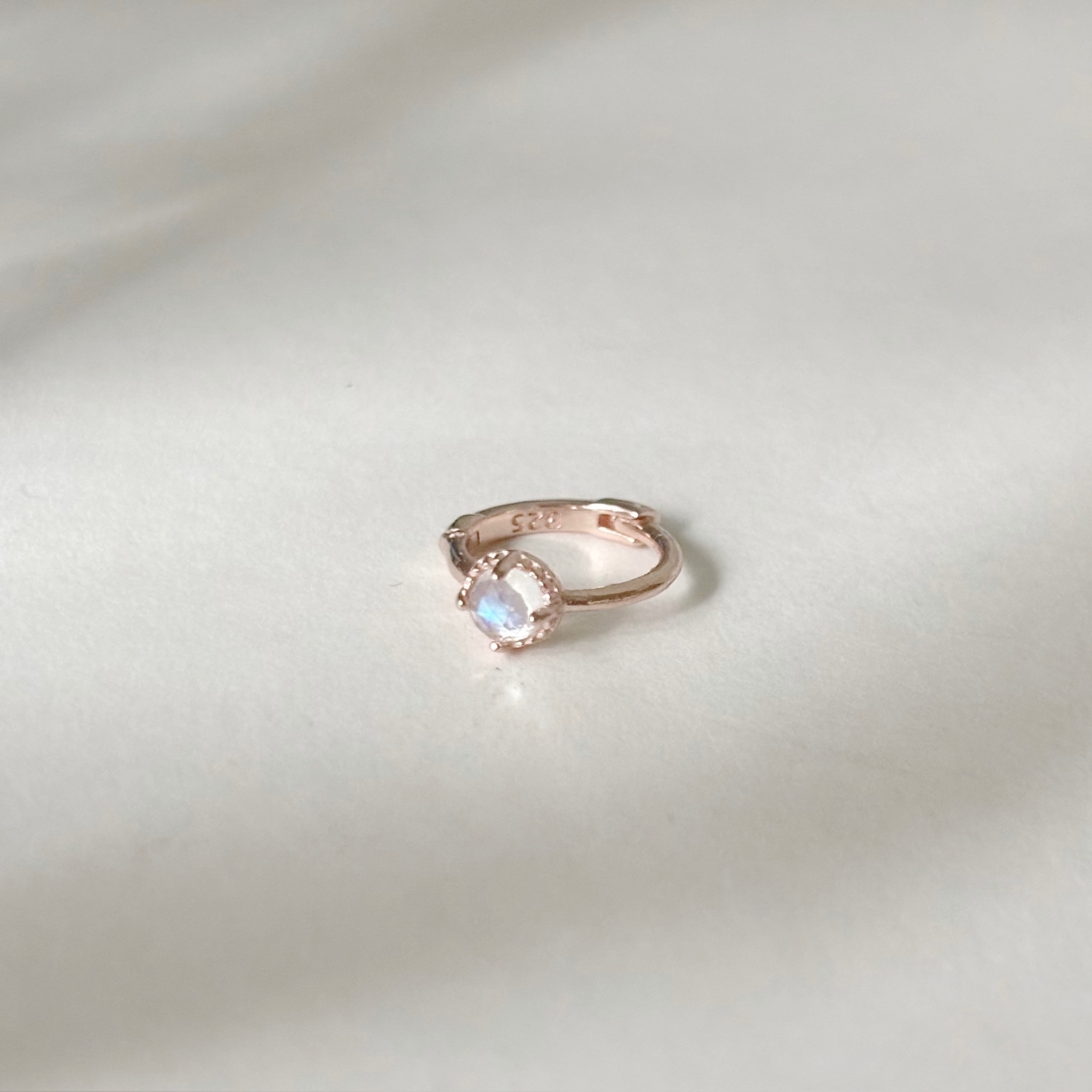 小杯子蛋糕月光石耳圈