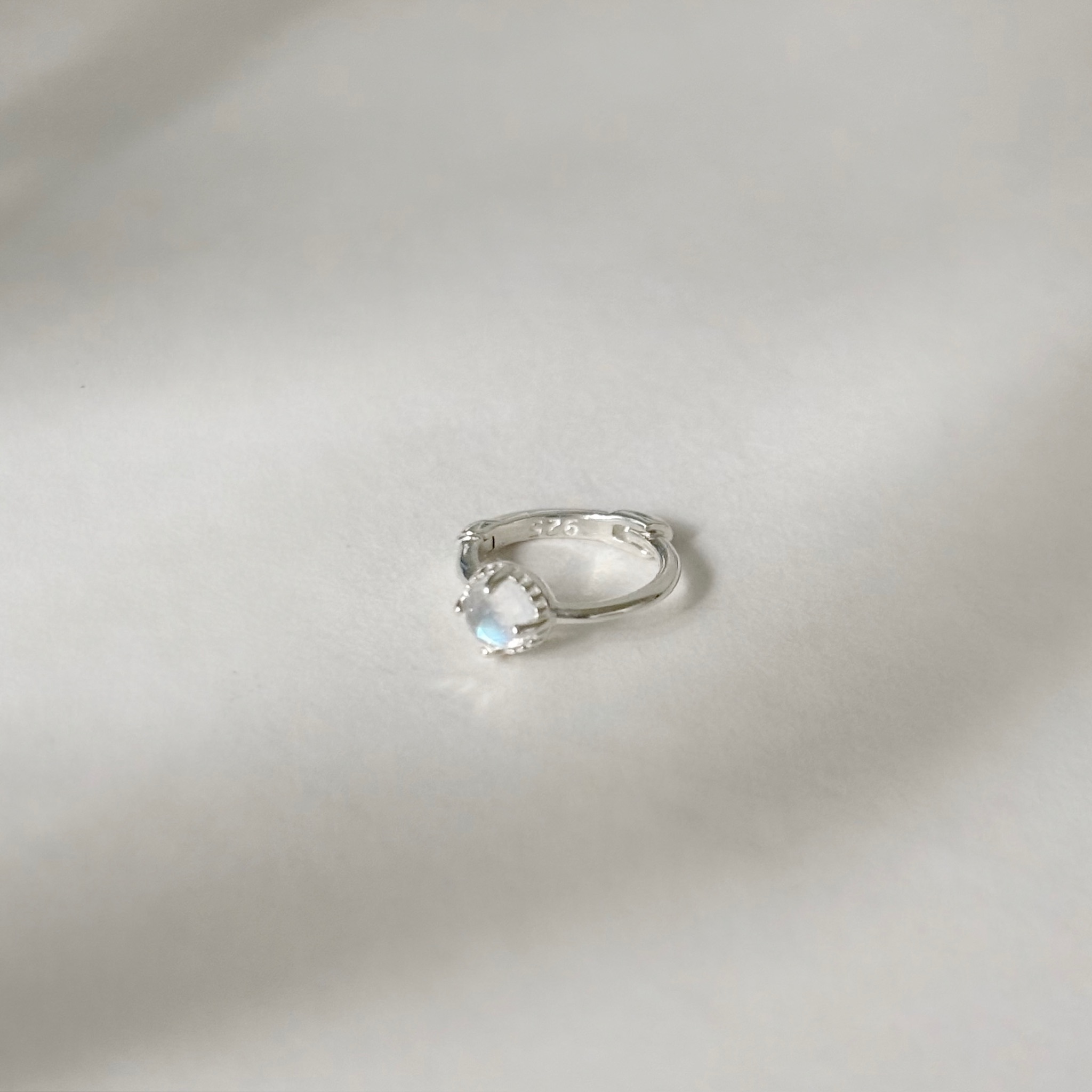 小杯子蛋糕月光石耳圈