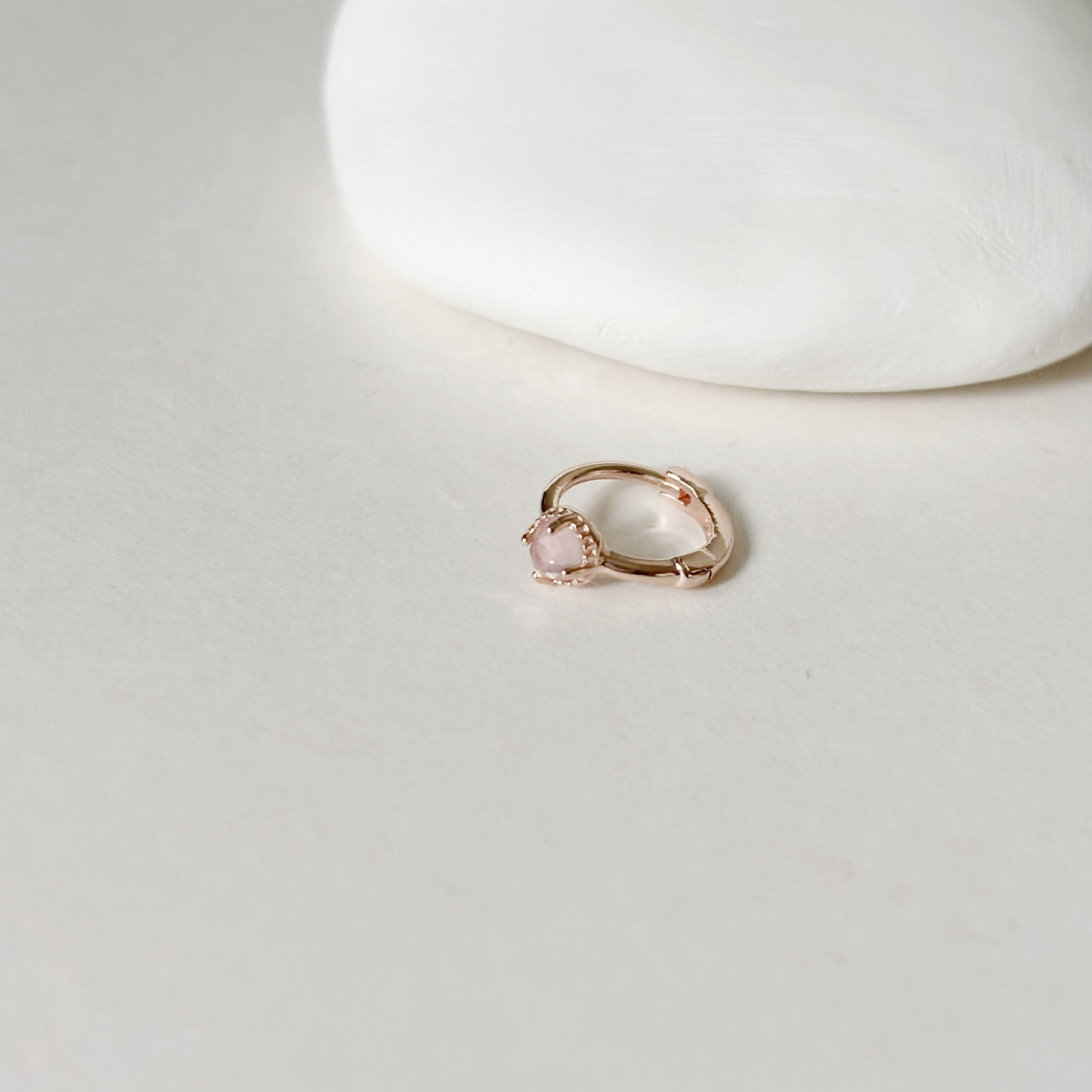 小杯子蛋糕粉晶耳圈