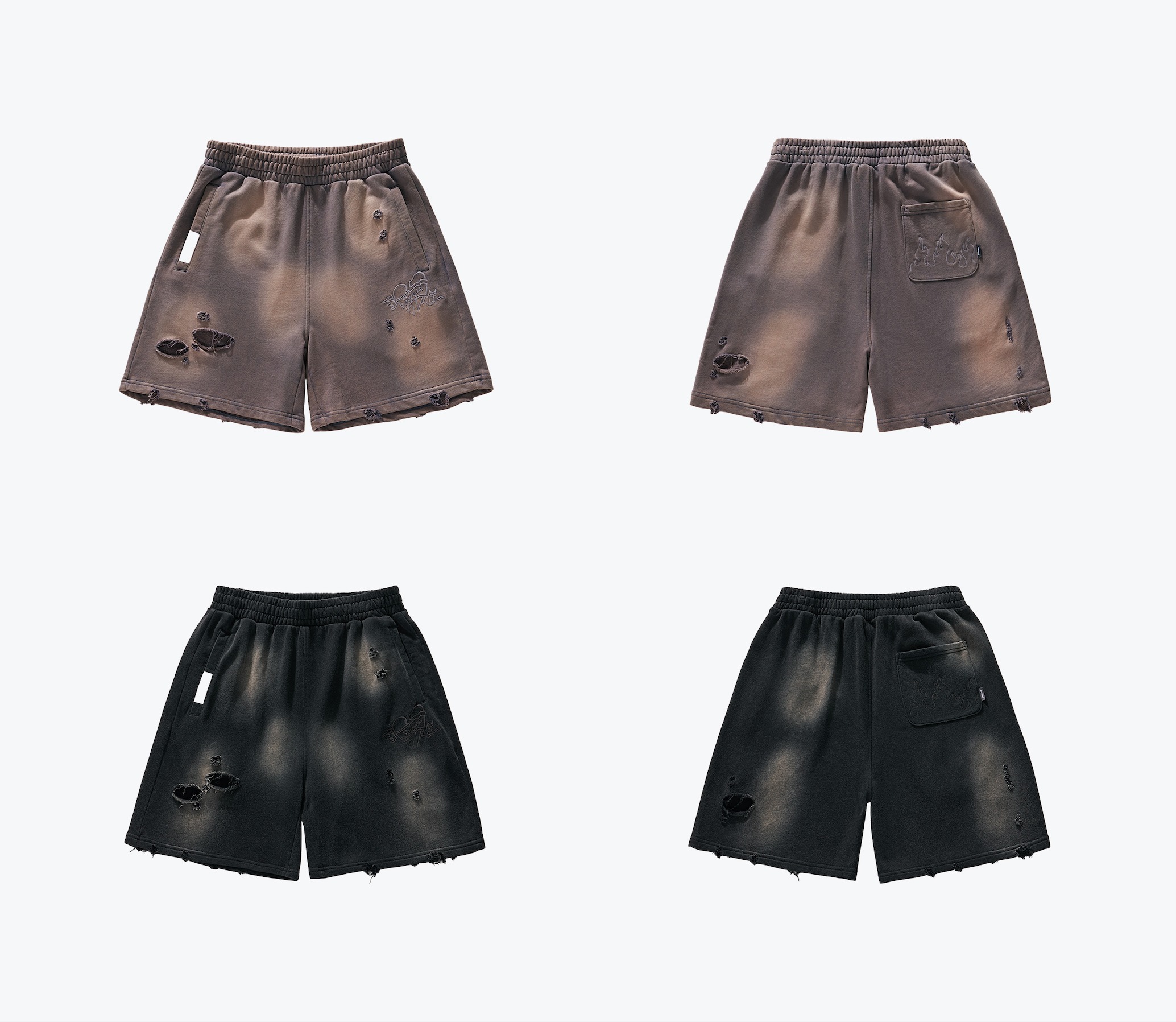 SENSE Sun Faded Wash Sueat Shorts