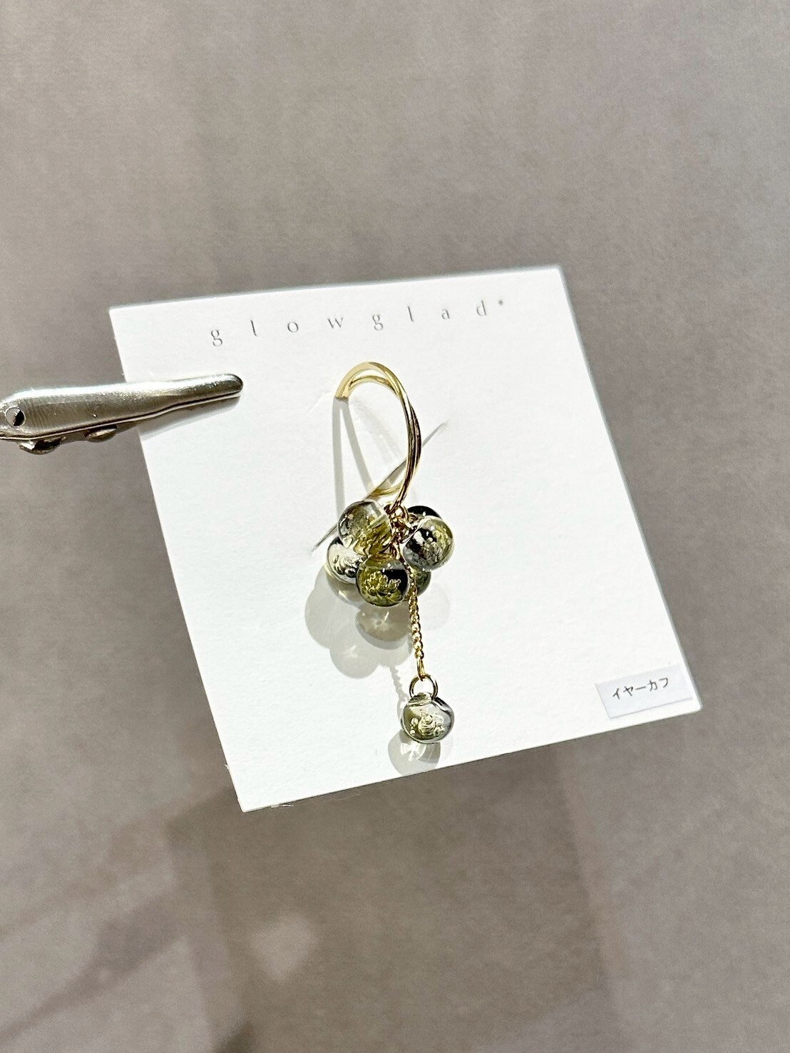 [glowglad] bubble 耳骨夾 | 灰綠 | NO.70