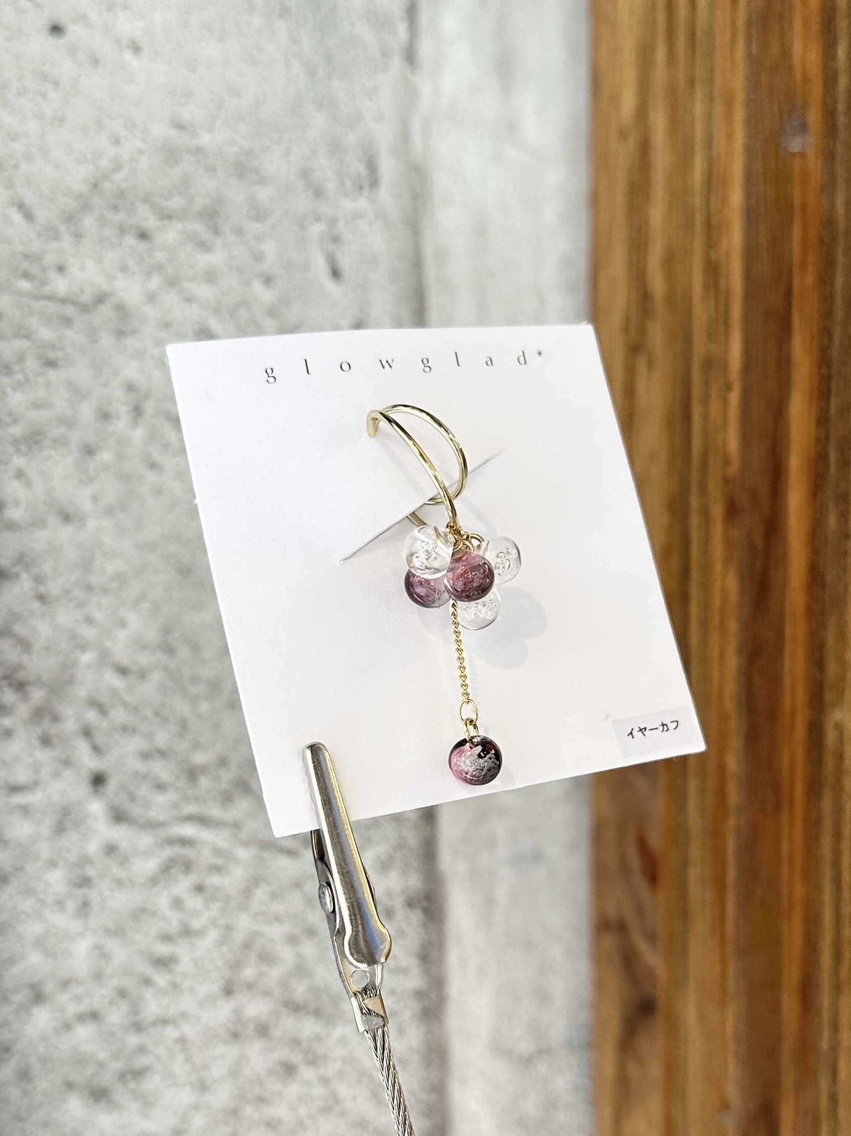 [glowglad] bubble 耳骨夾 | 灰粉 | NO.72
