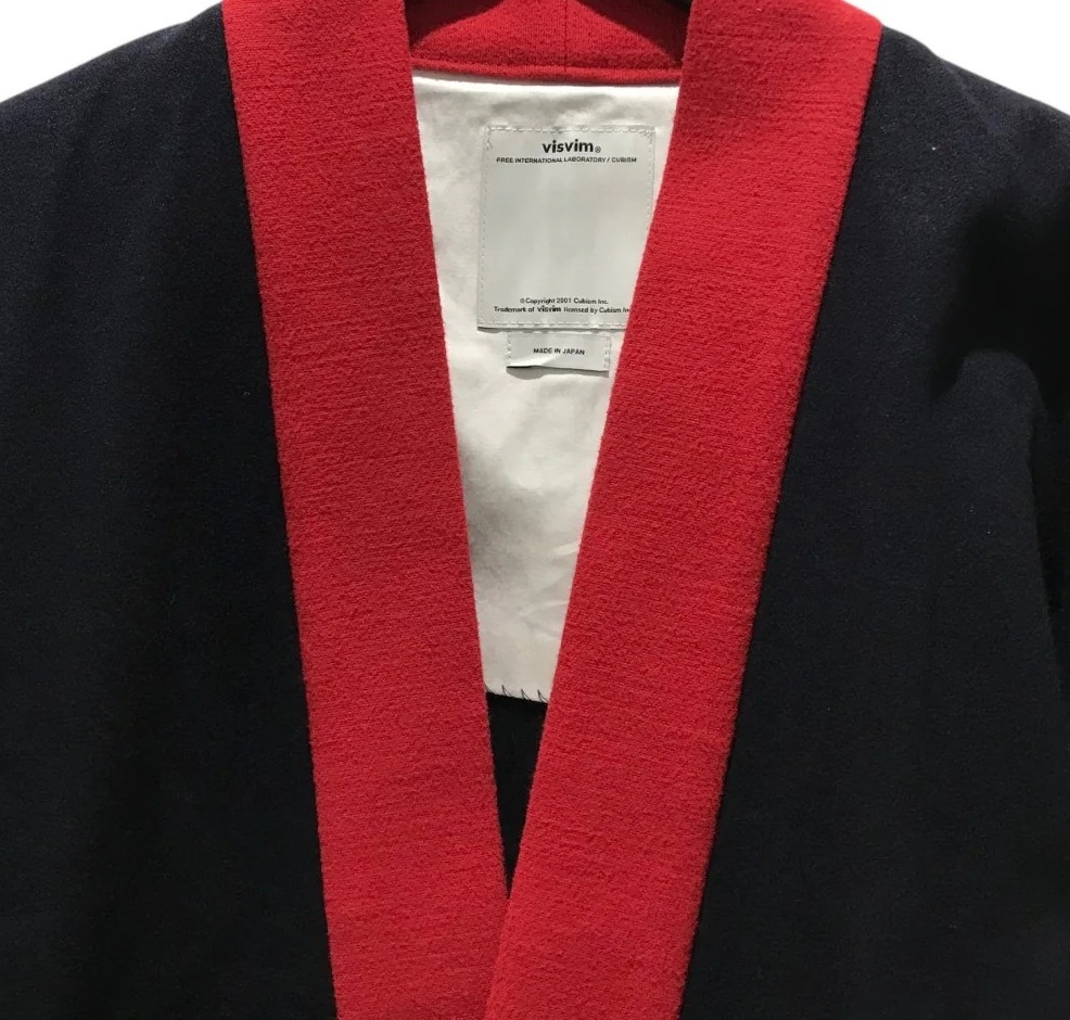 VISVIM SANJURO KIMONO (W/L) (( USED A )) 中古美品 - NAVY SIZE 1 PRE ORDER ITEM (預訂中)