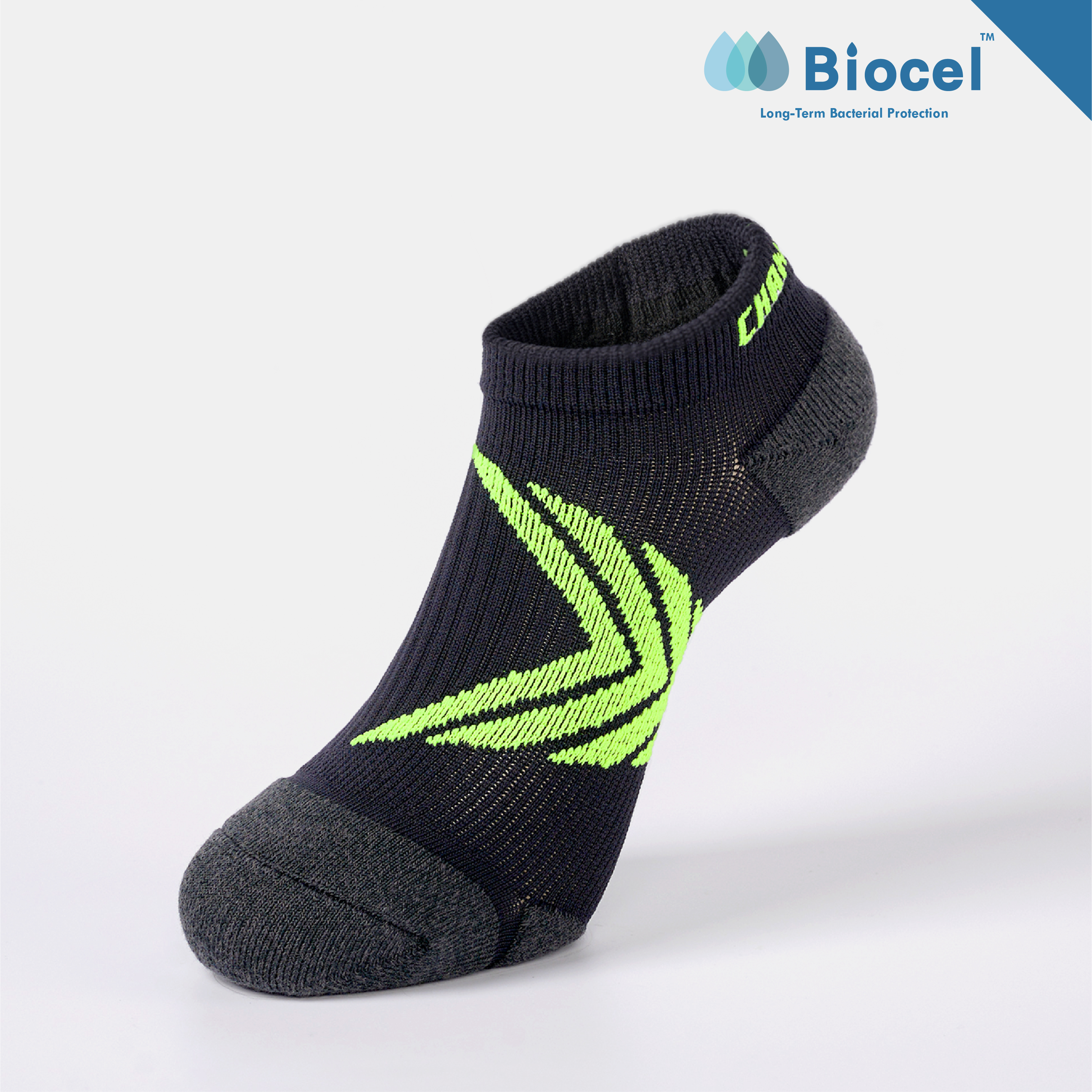 COOLMAX抗菌緩衝踝襪〈黑〉