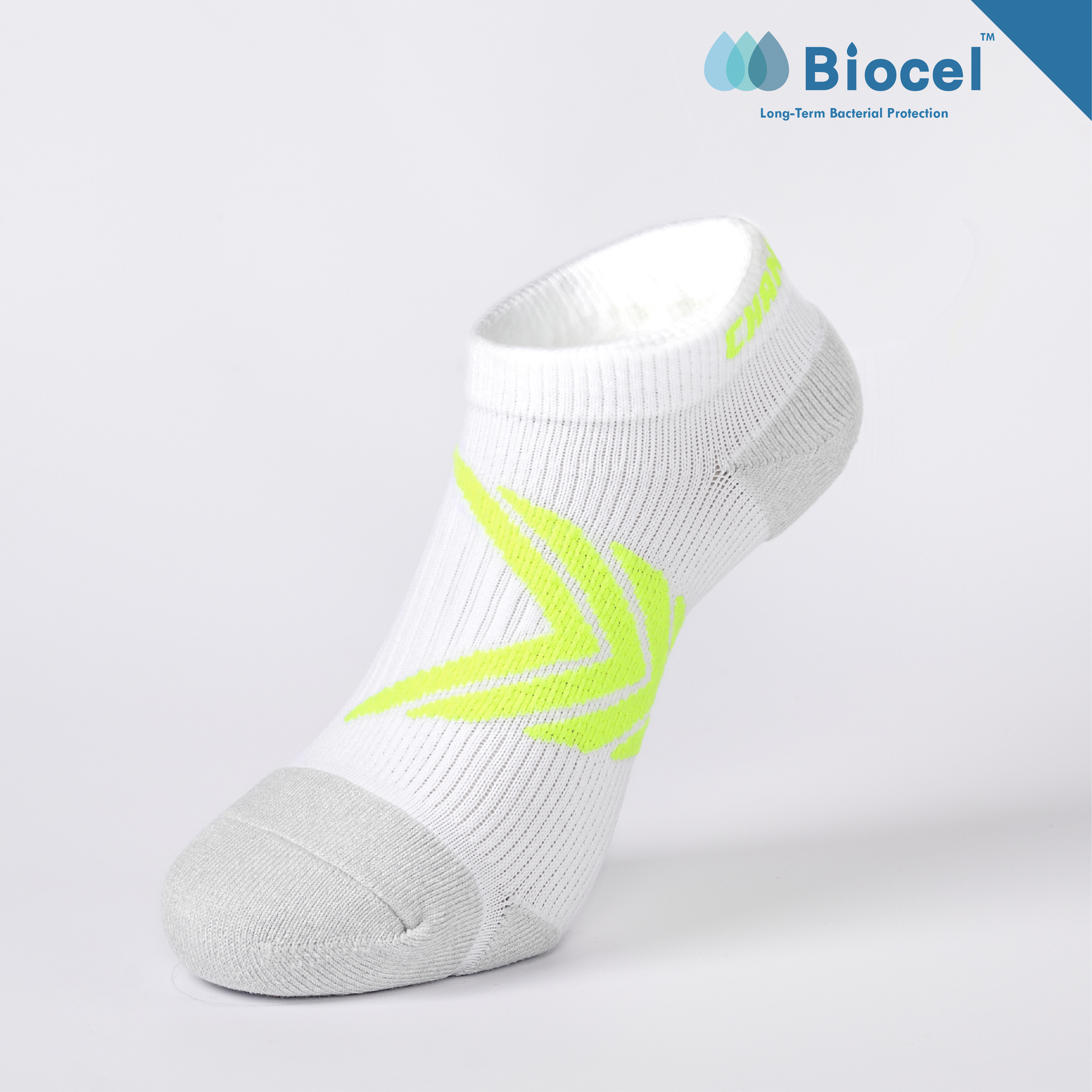 COOLMAX抗菌緩衝踝襪〈白〉