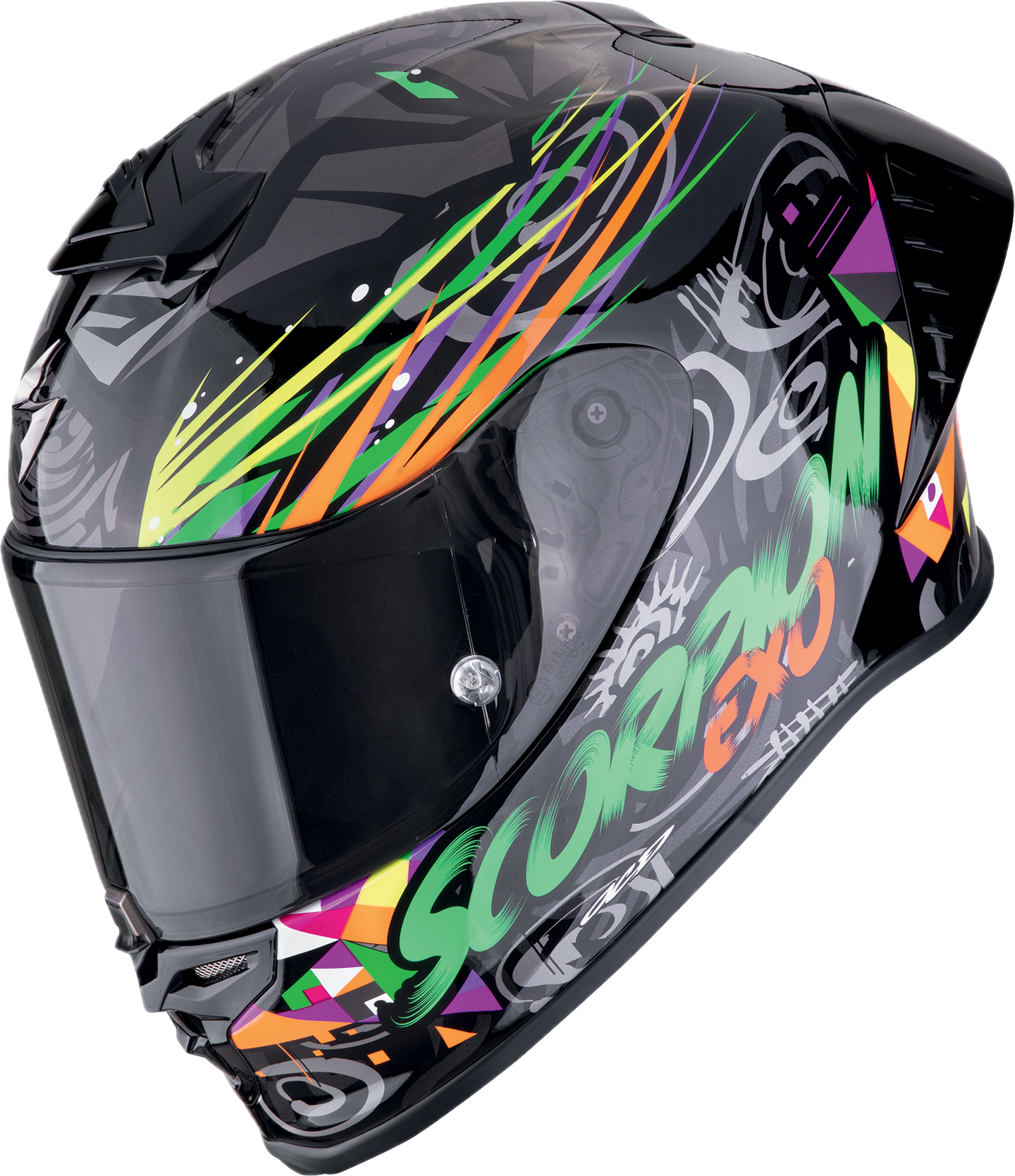 SCORPION EXO-R1 EVO II AIR 彩繪 SAVAGE 黑綠橘 蠍子 全罩 大鴨尾