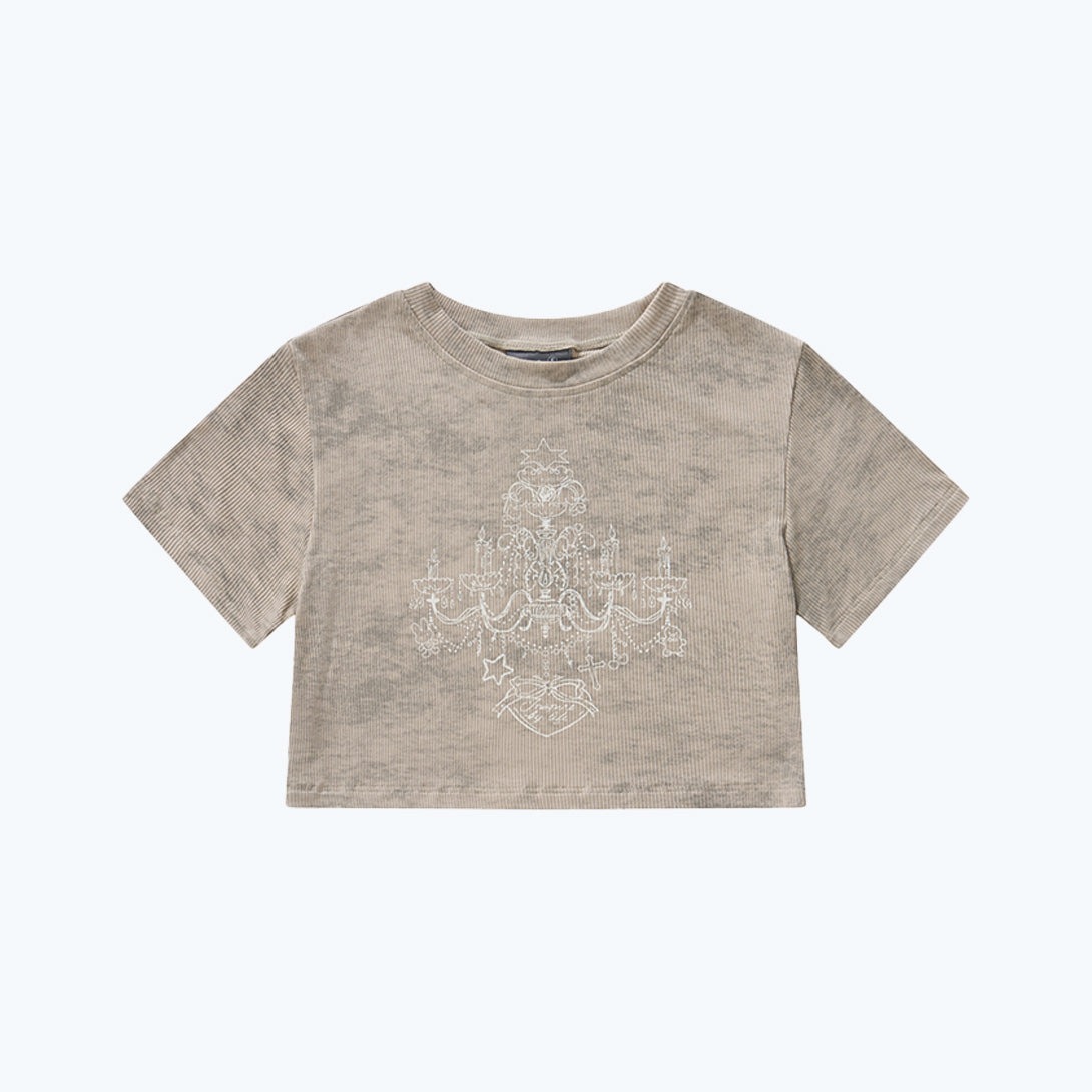 SENSE Crystal Chandelier Printed Top