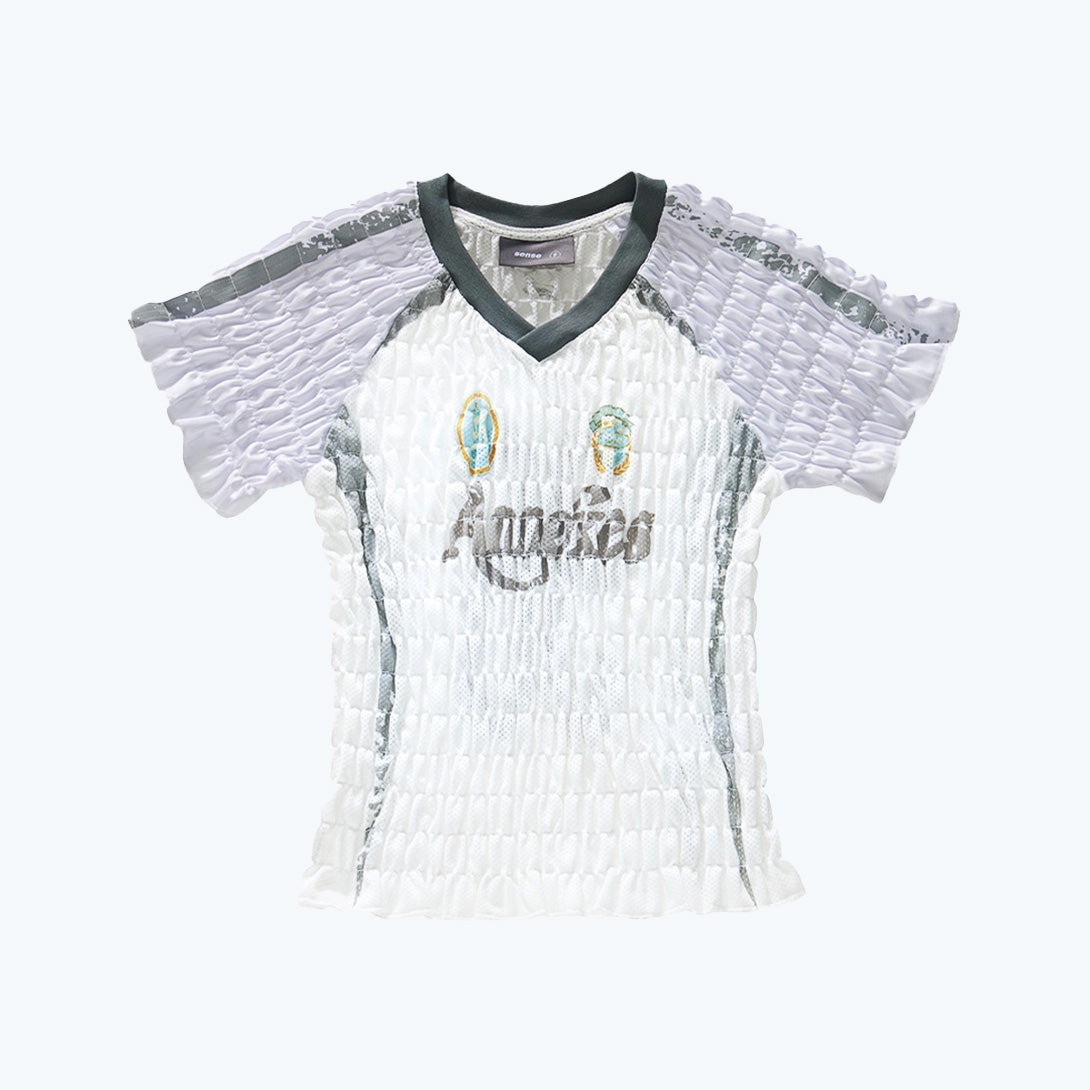 SENSE Wrinkles Printed Football Top