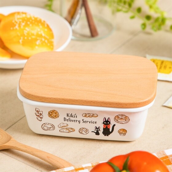 500毫升 木蓋琺瑯奶油保存盒 魔女宅急便