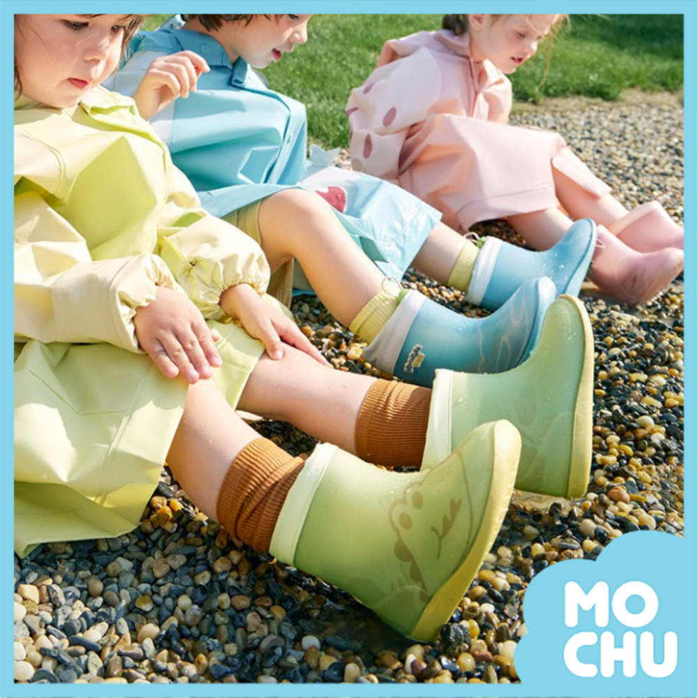 糖果色動物束口防滑雨鞋(三色)