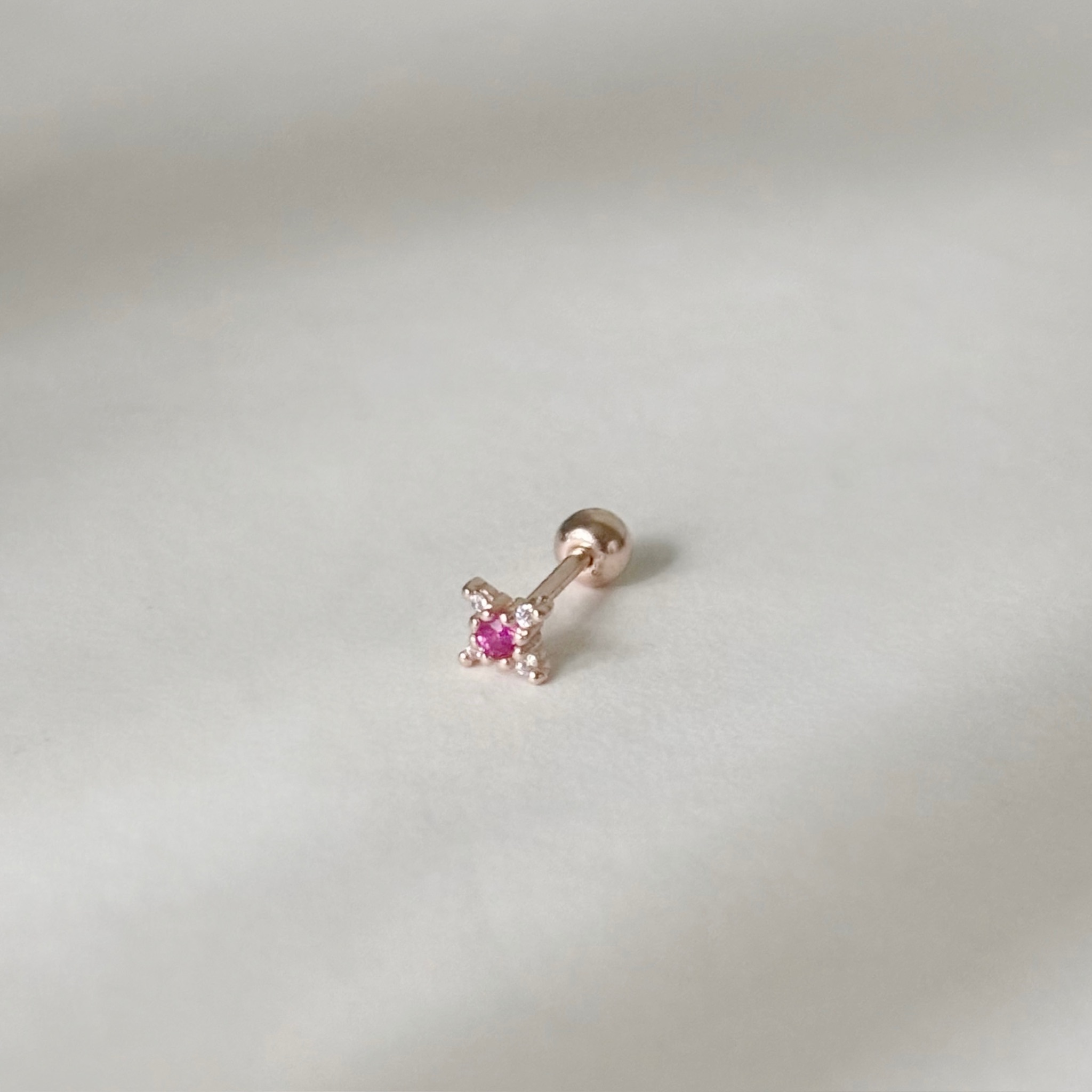 Sunstar紅寶石轉珠耳環