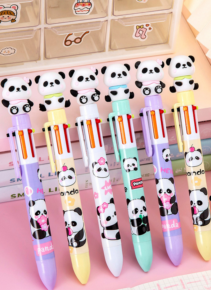 現貨區 熊貓6色原子筆 A2190