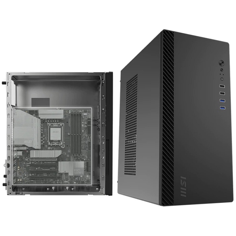 米特3C數位–MSI 微星 PRO SHIELD M100P M-ATX機殼/卡長27.5/U高14