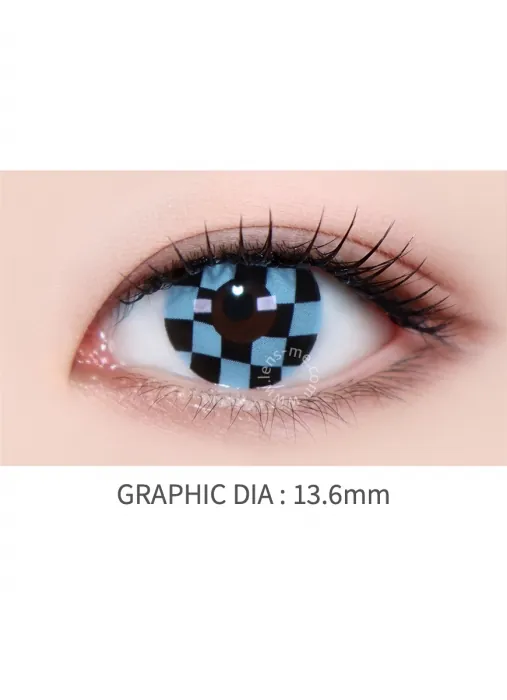 Lensme Ordermade Limited Checker Eye Blue｜月拋彩妝隱形眼鏡｜每盒2片