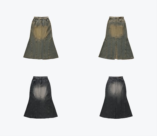SENSE Twist Hole Denim Mermaid Skirts