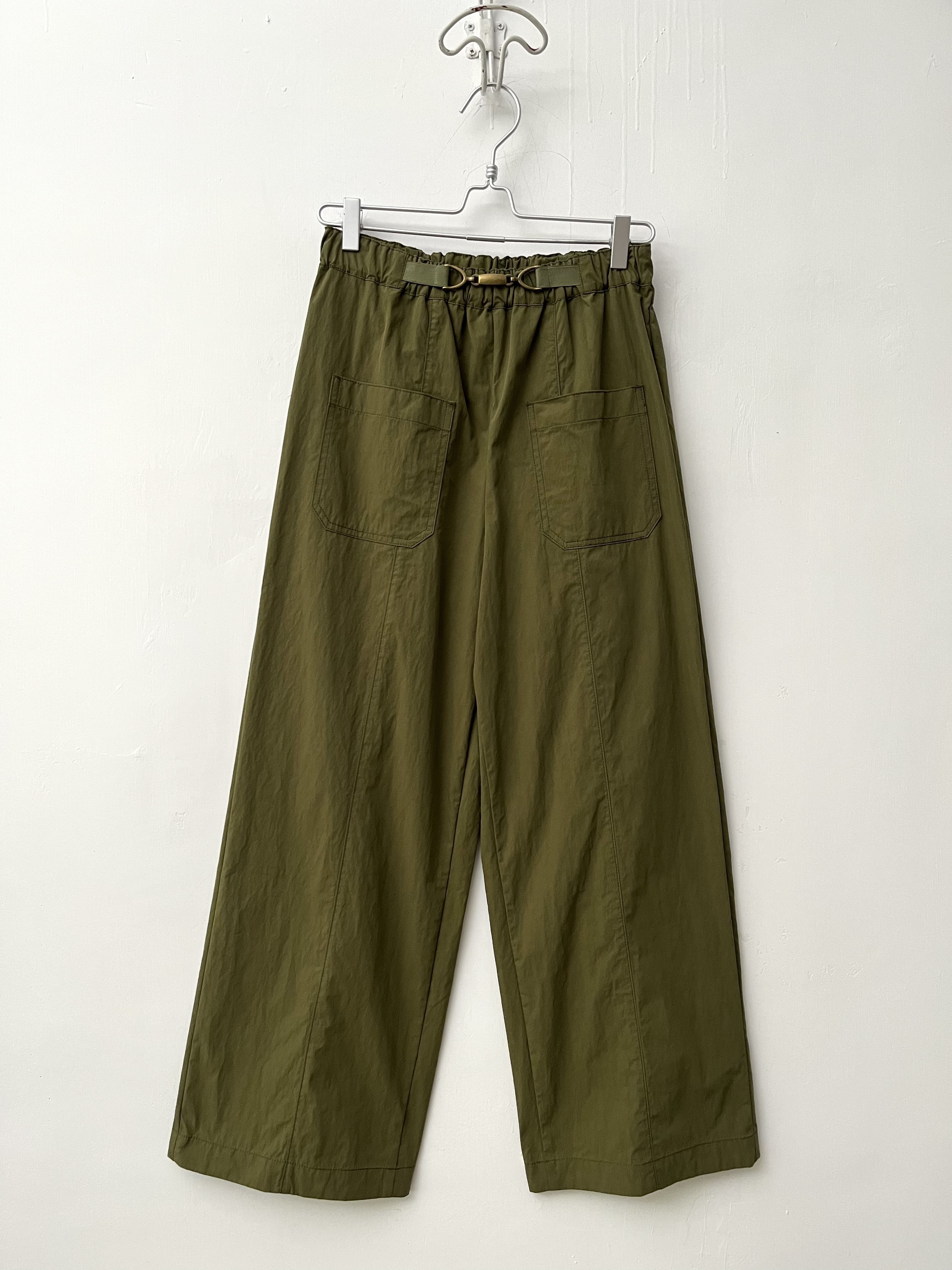 NOMBRE IMPAIR軍绿色跣水褲