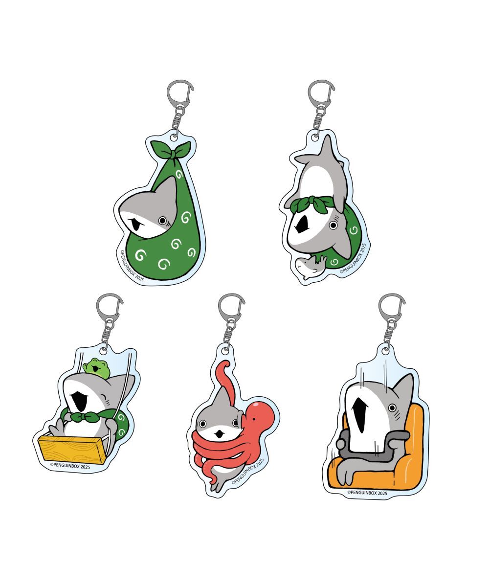預購-小鯊鯊出門去　壓克力鑰匙圈收藏組　BOX販售【日本進口精品】