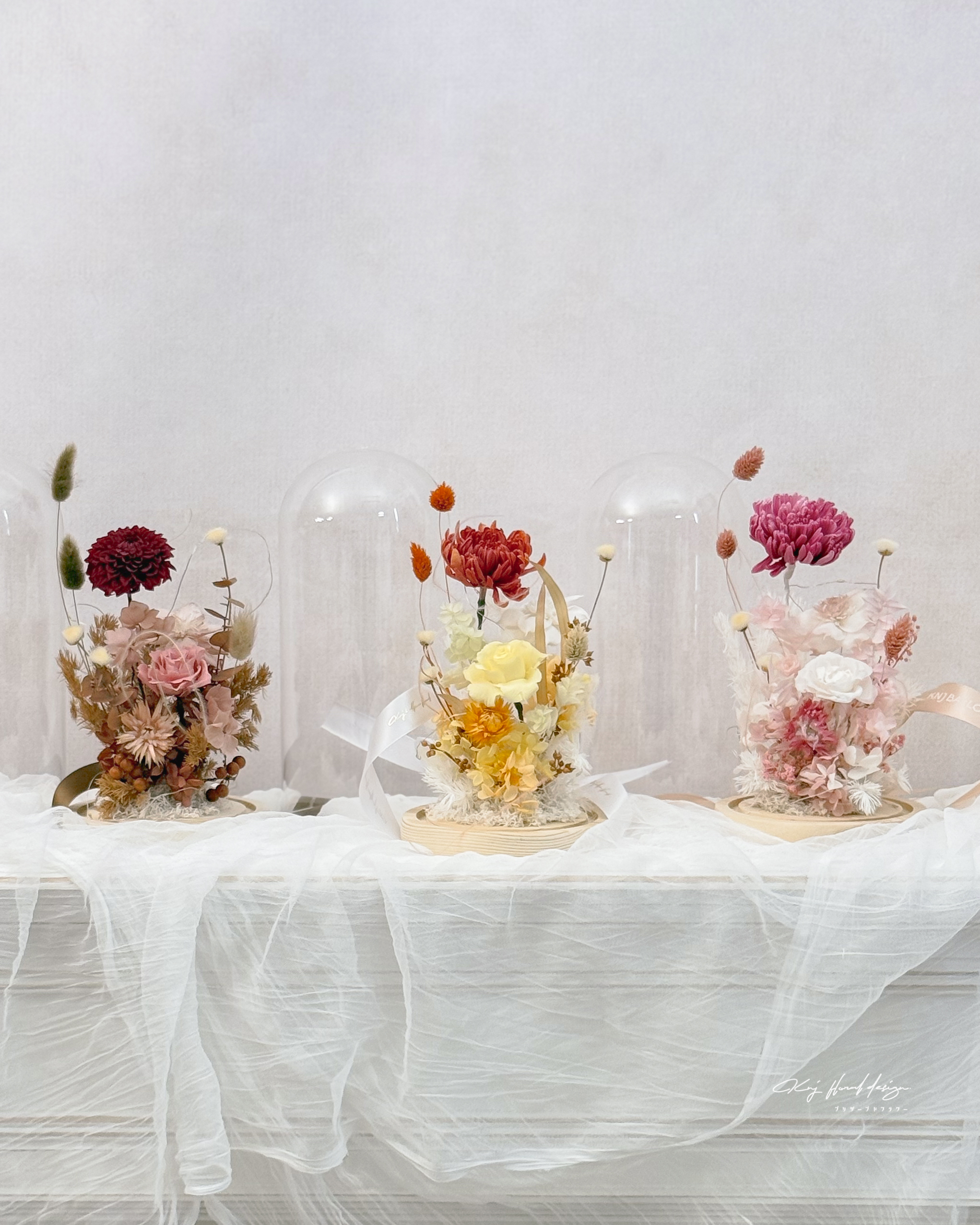 萬象之花玻璃花盅/三色