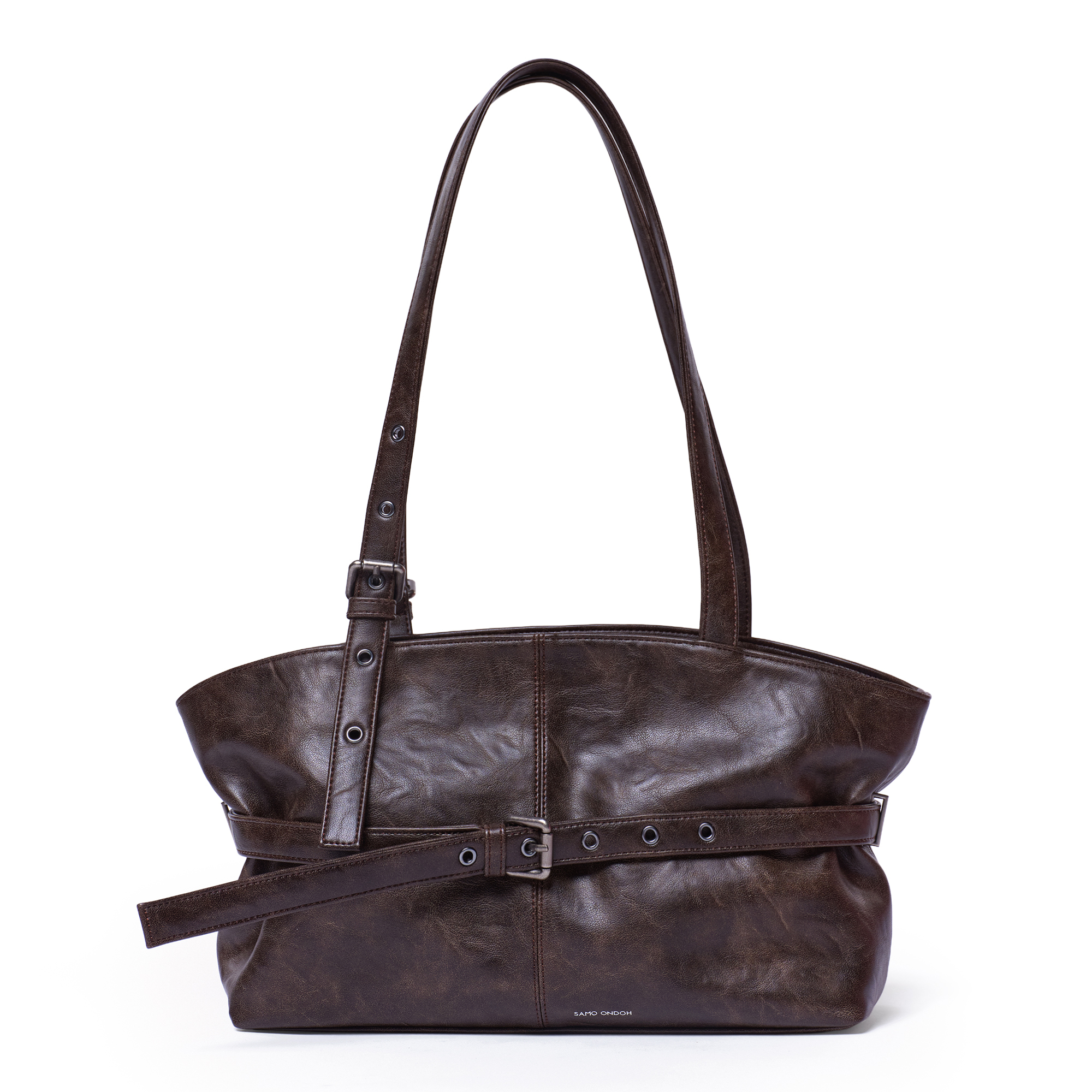 ● SAMO ONDOH ● side belt bag M 韓国人気★ SAMO ONDOH Belt Utility Bag M Nappa Matt Black Waist Bag