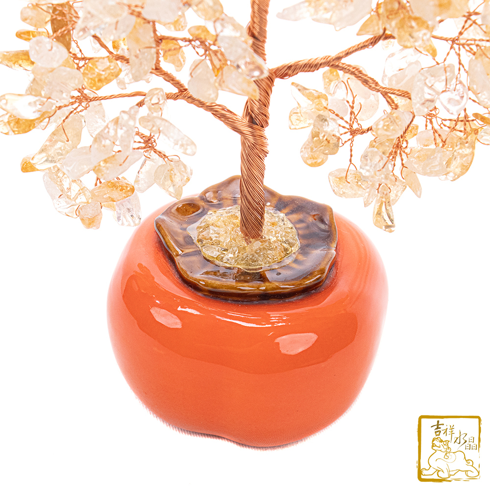 黃水晶柿柿如意發財樹 550g 事事順心