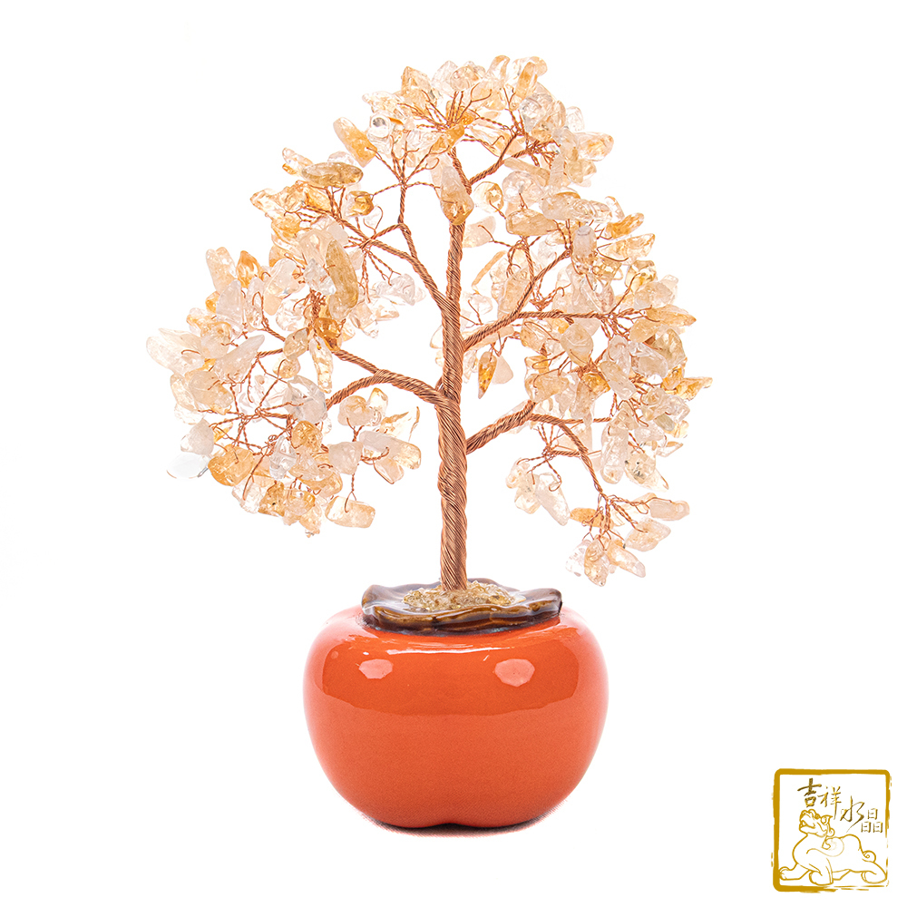 黃水晶柿柿如意發財樹 550g 事事順心